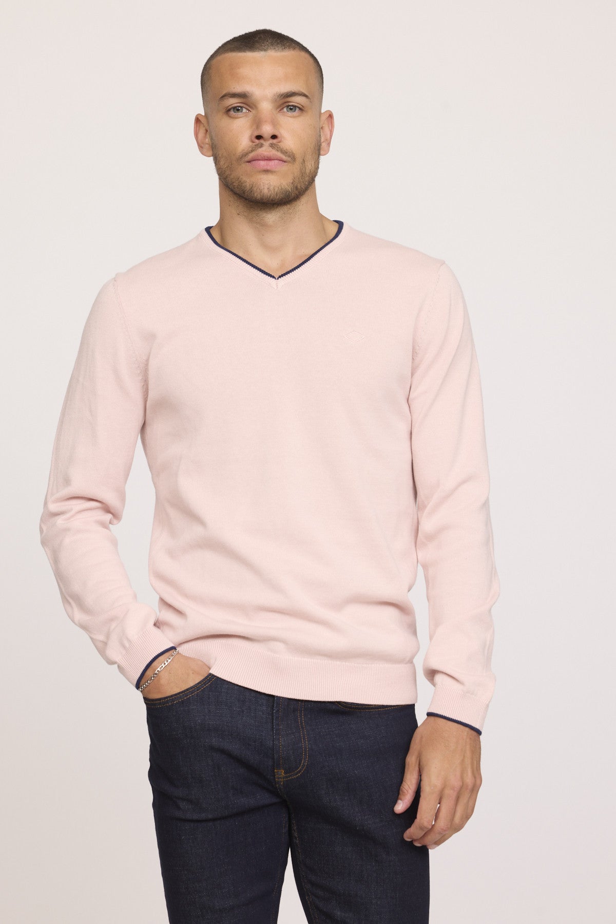 Pulls 12515-Homme homme rose Lee Cooper Pulls 12515-Homme homme rose Rose