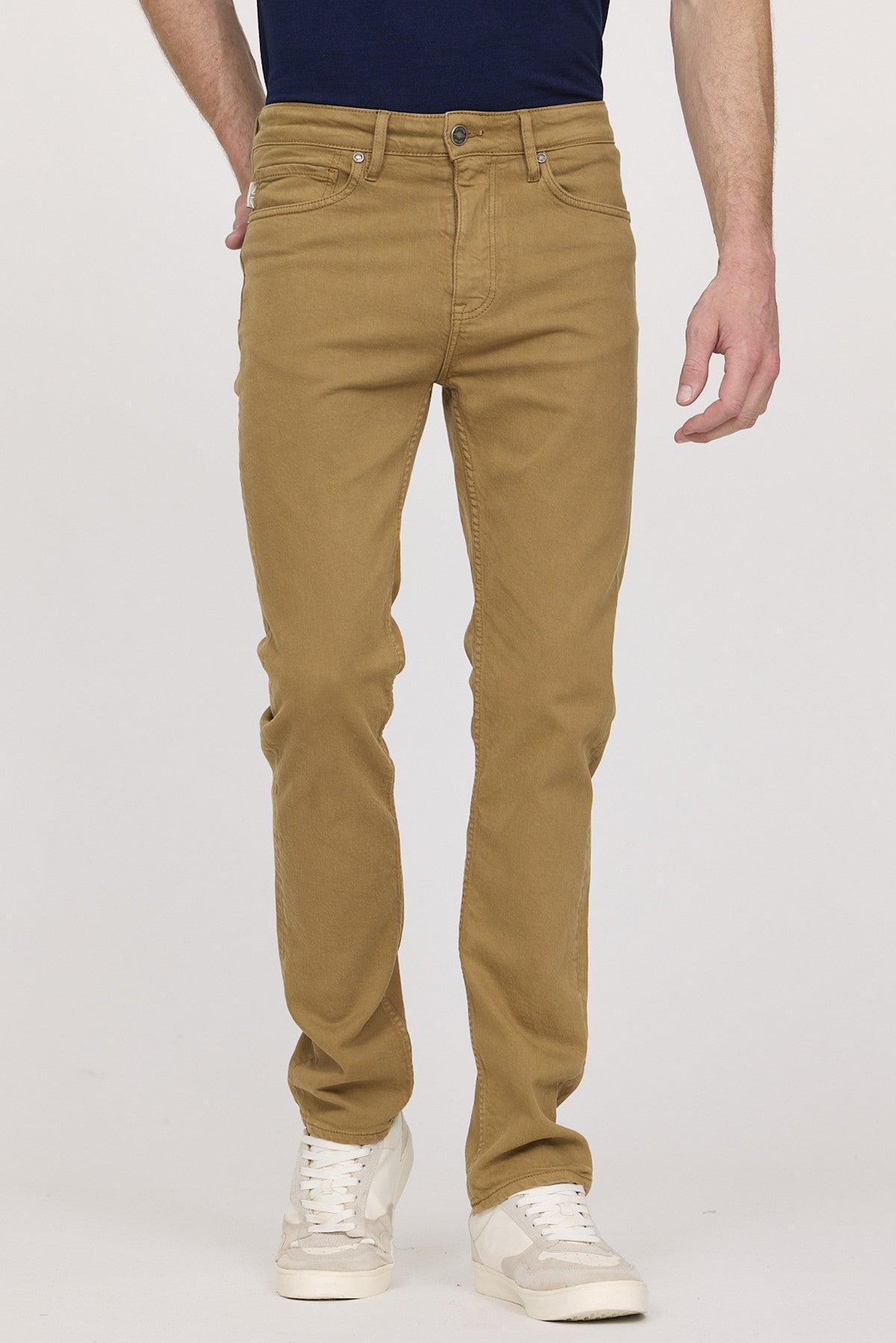 Pantalon Boyfriend Marron/caramel - Taille L - Made In Italy - Coton - Parfait état Occasion