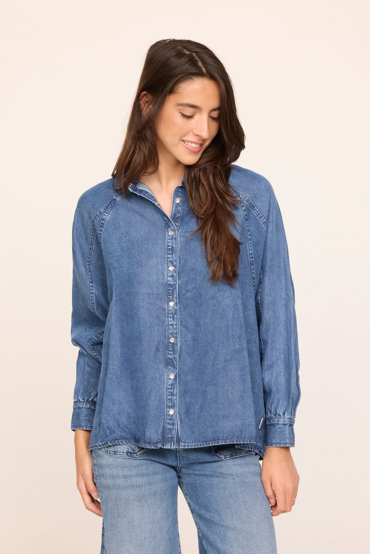 Chemises 12425-Femme femme bleu Lee Cooper Chemises 12425-Femme femme bleu Bleu