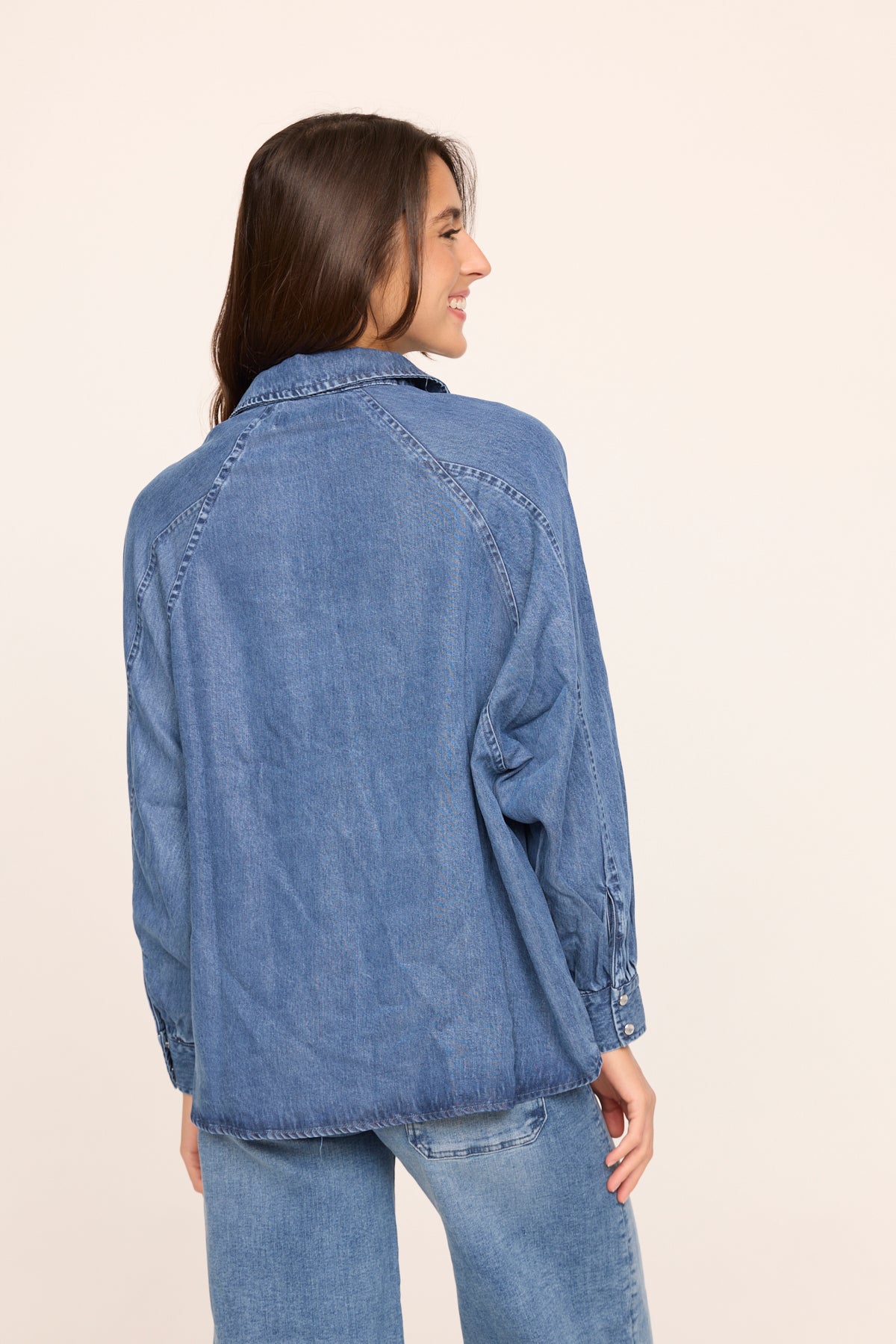Chemises 12425-Femme femme bleu Lee Cooper Chemises 12425-Femme femme bleu Bleu