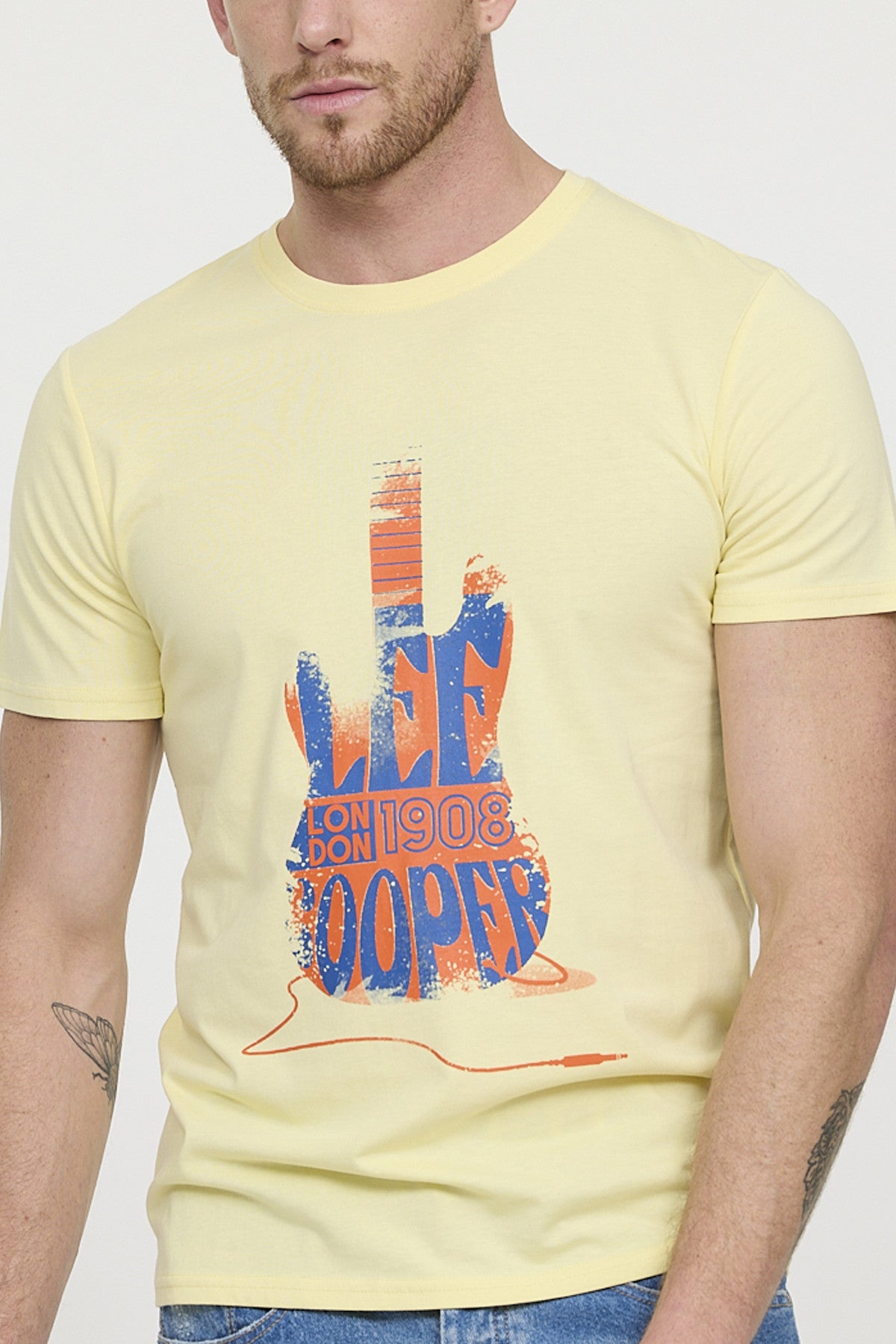 Tee-shirts 12276-Homme homme jaune Lee Cooper Tee-shirts 12276-Homme homme jaune Jaune