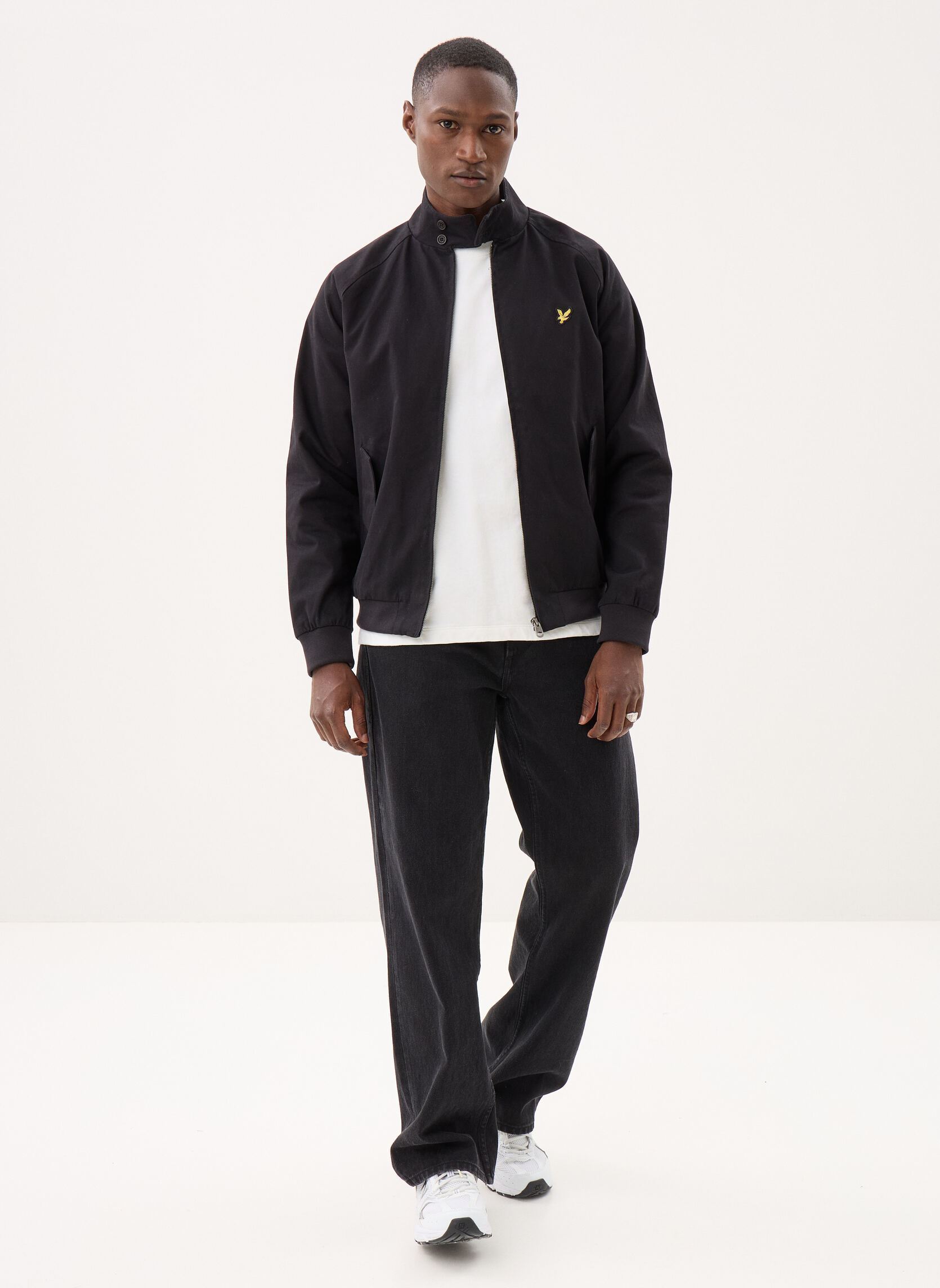 Windbreaker / Windjacken Cotton Harrington Jacket herren schwarz Lyle & Scott Windbreaker / Windjacken Cotton Harrington Jacket herren schwarz Jet black