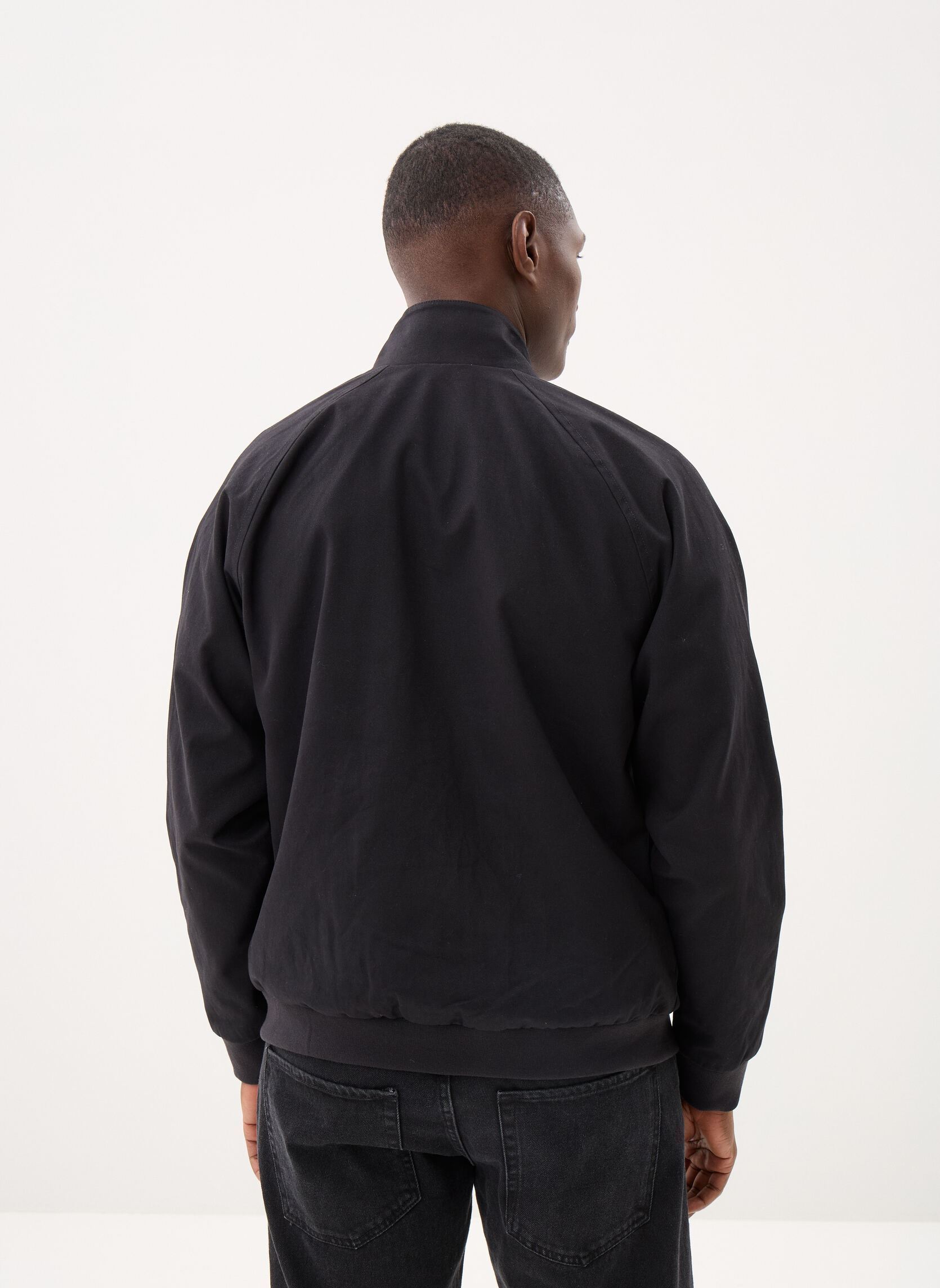 Windbreaker / Windjacken Cotton Harrington Jacket herren schwarz Lyle & Scott Windbreaker / Windjacken Cotton Harrington Jacket herren schwarz Jet black