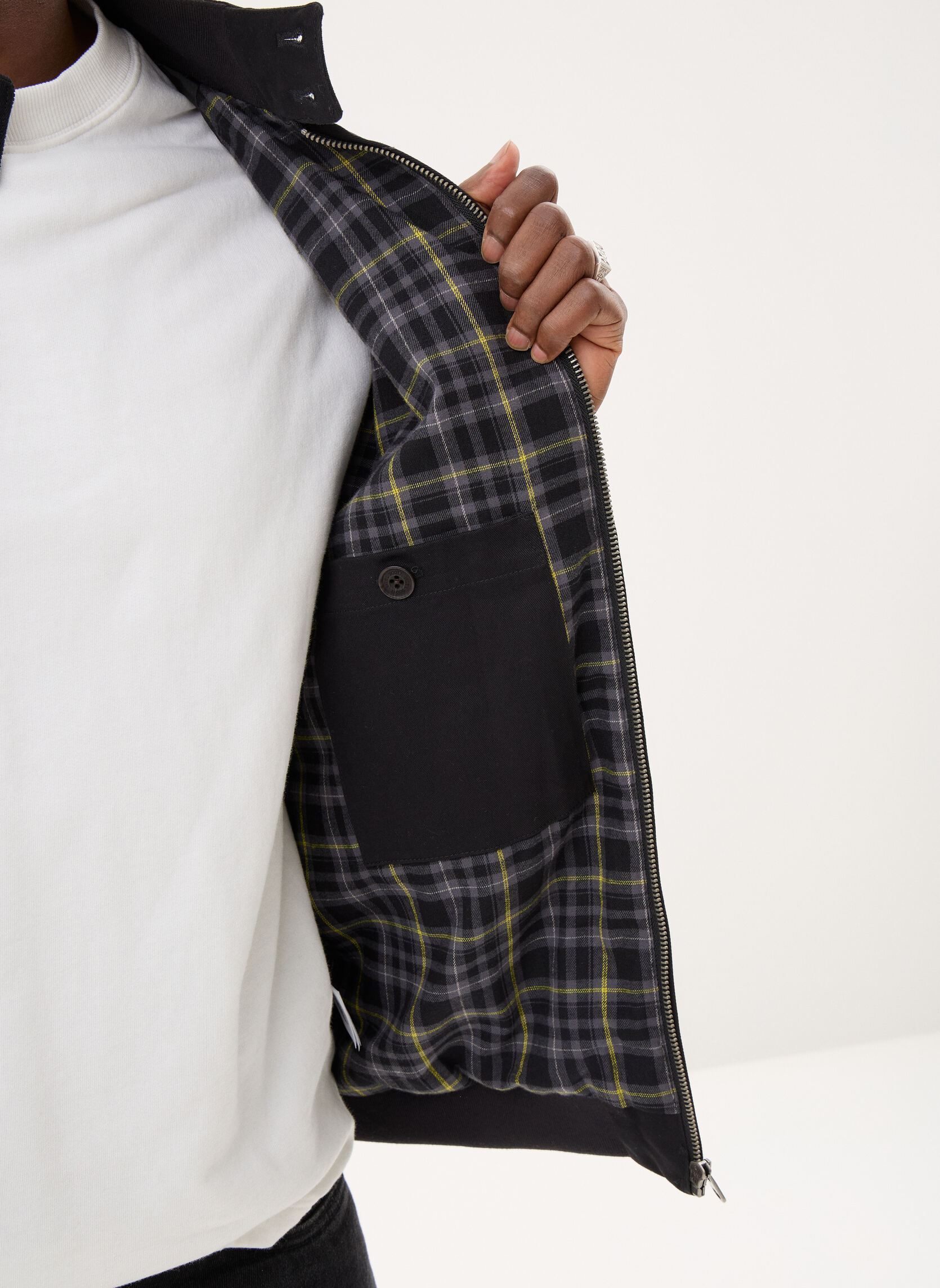 Windbreaker / Windjacken Cotton Harrington Jacket herren schwarz Lyle & Scott Windbreaker / Windjacken Cotton Harrington Jacket herren schwarz Jet black