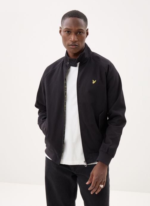Lyle & Scott Windbreaker / Windjacken Cotton Harrington Jacket herren schwarz