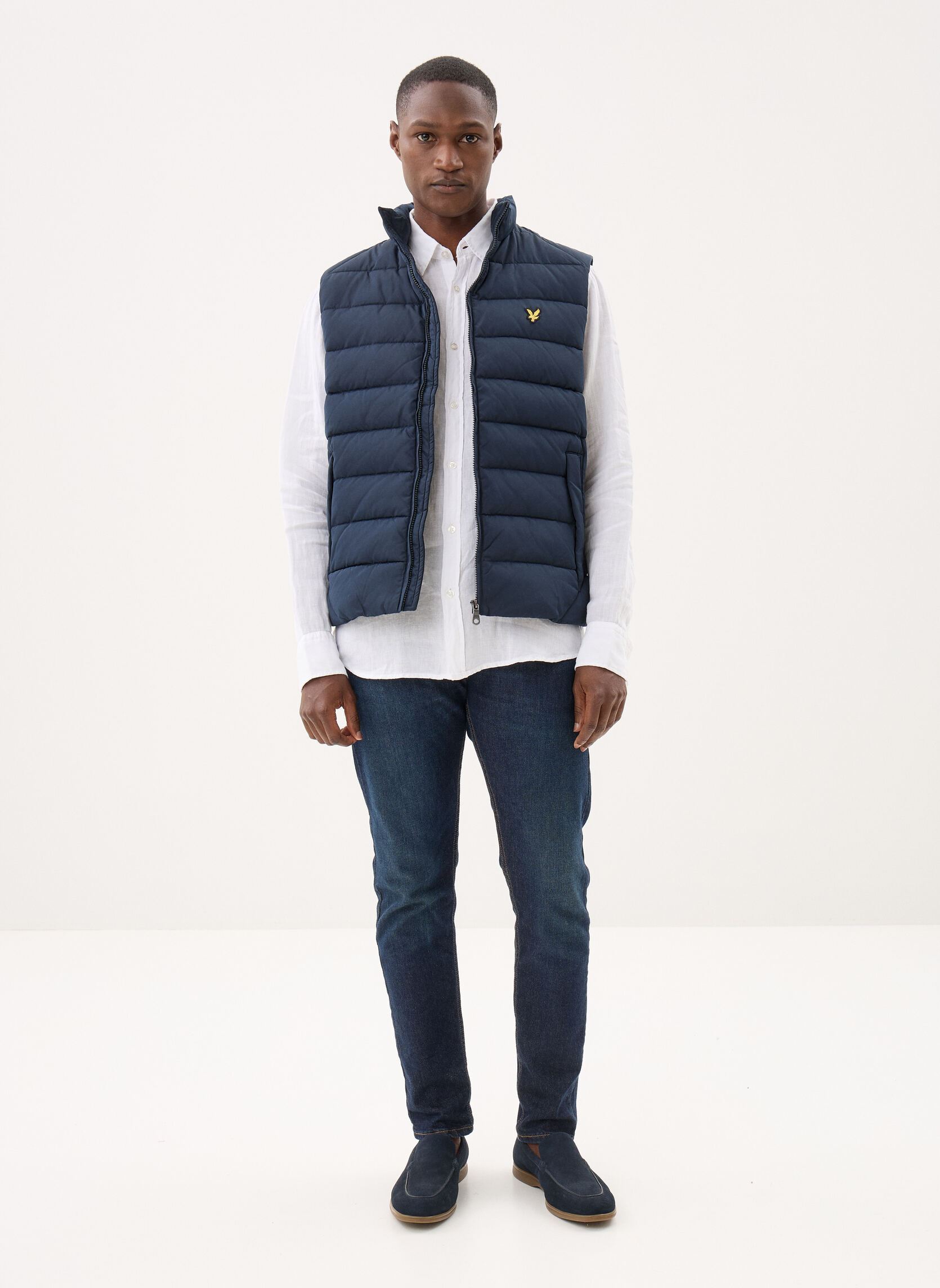 Daunenwesten Quilted Gilet herren blau Lyle & Scott Daunenwesten Quilted Gilet herren blau Dark Navy