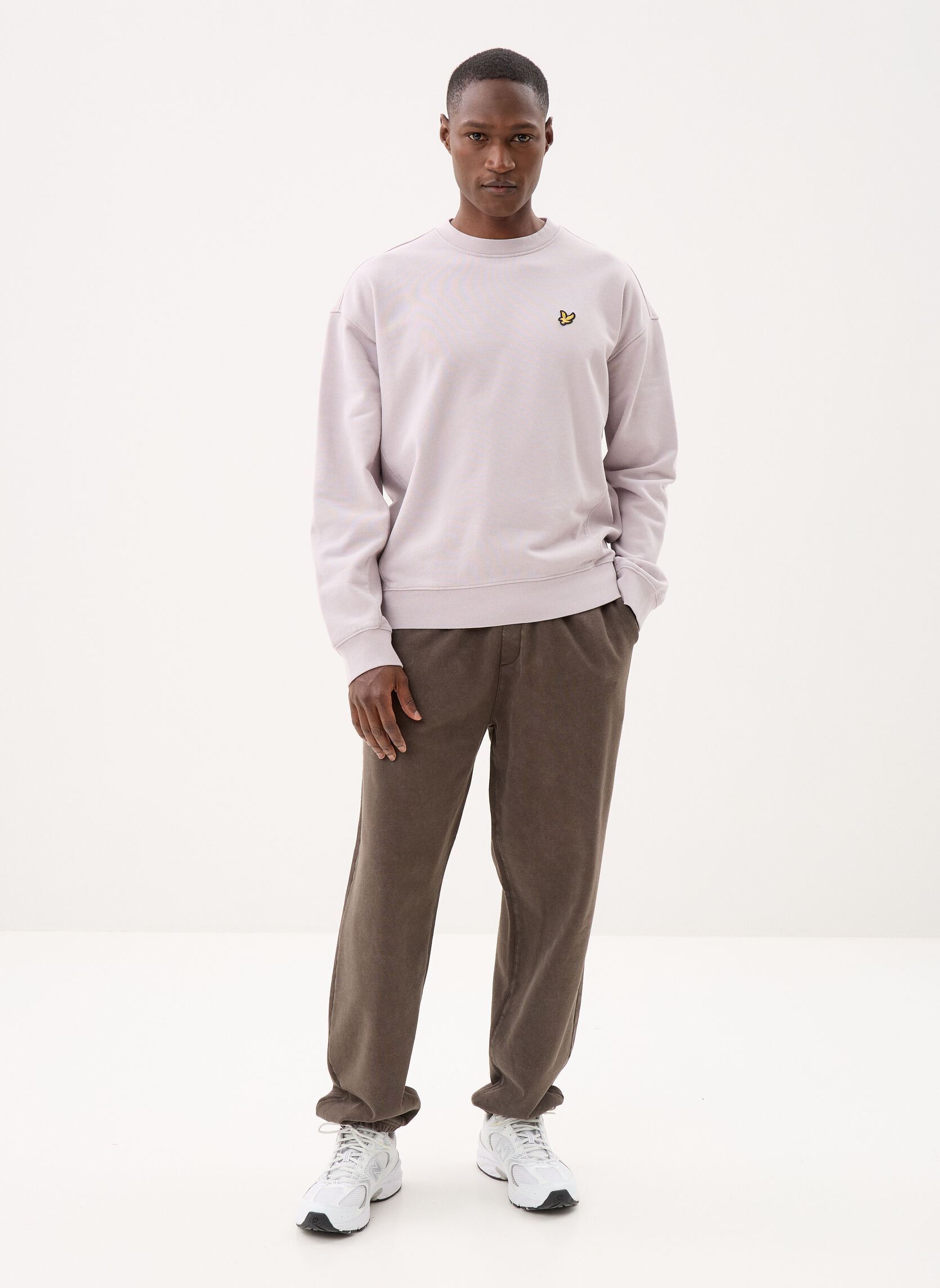 Sweats Heavy Laundered Crewneck homme violet Lyle & Scott Sweats Heavy Laundered Crewneck homme violet Pale Lavendar