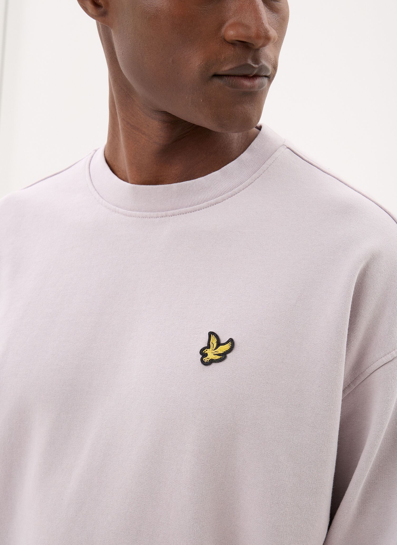 Sweats Heavy Laundered Crewneck homme violet Lyle & Scott Sweats Heavy Laundered Crewneck homme violet Pale Lavendar