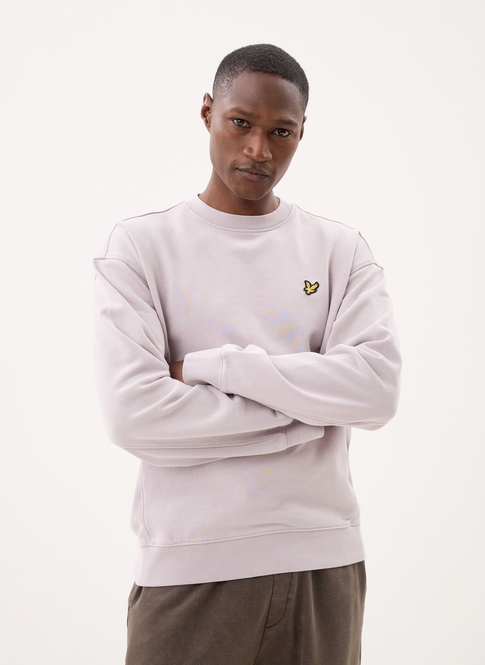 Sweats Heavy Laundered Crewneck homme violet Lyle & Scott Sweats Heavy Laundered Crewneck homme violet Pale Lavendar