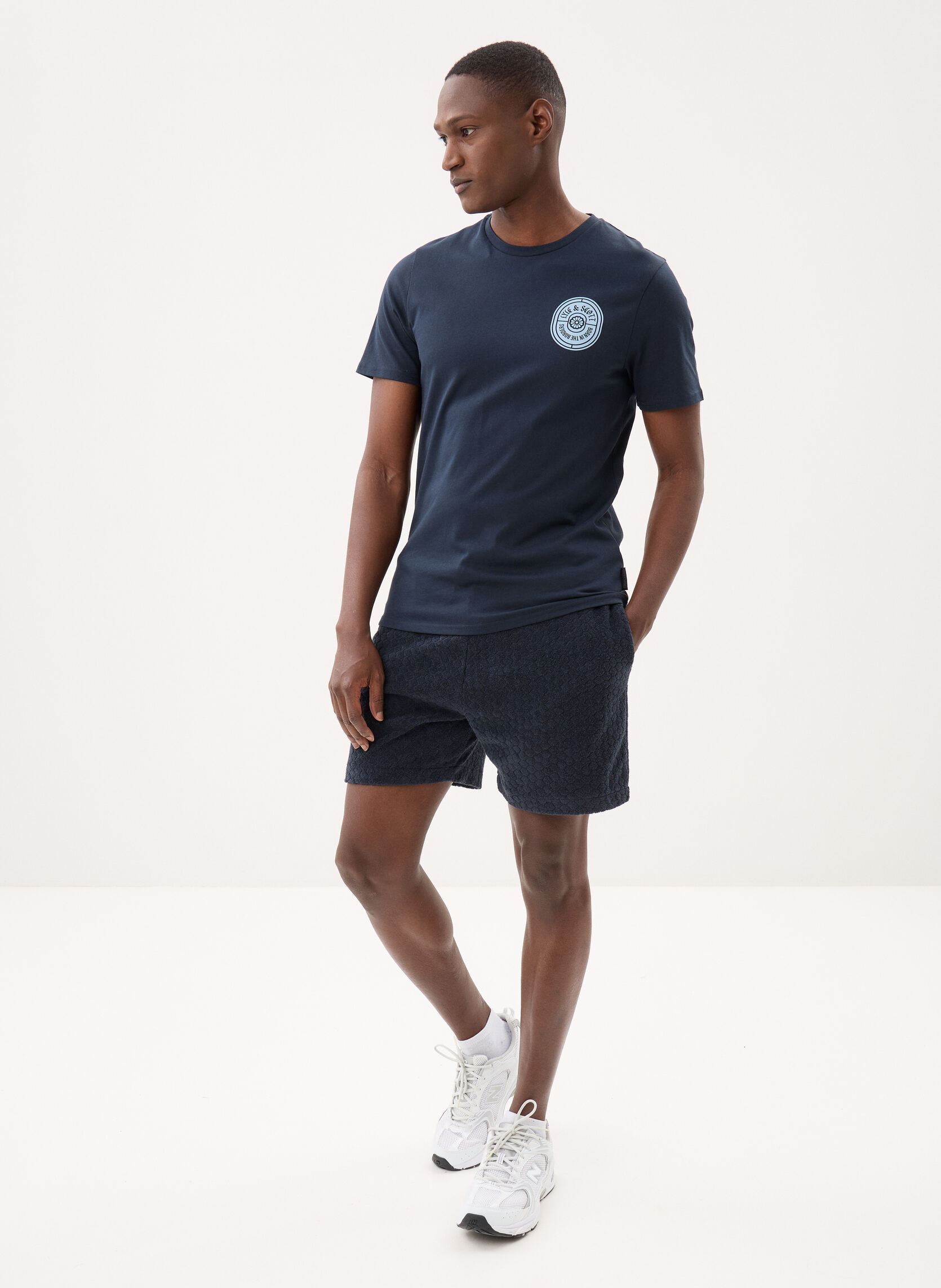 Sportshorts Honeycomb Towelling Short herren blau Lyle & Scott Sportshorts Honeycomb Towelling Short herren blau Dark Navy