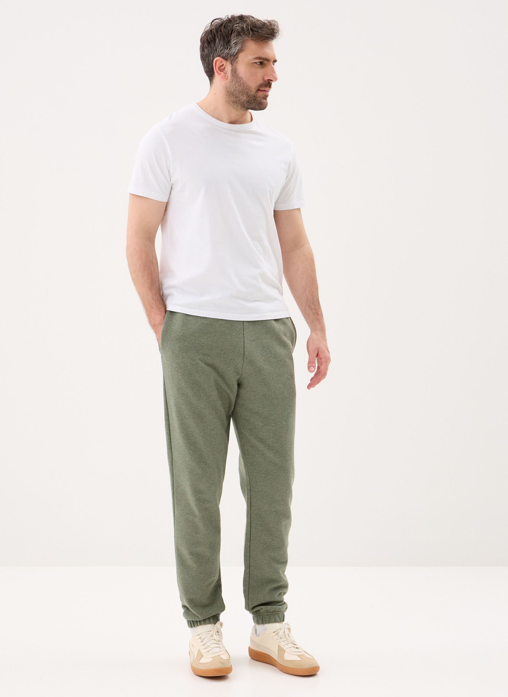 Jogginghosen Tri-Marl Sweatpant herren grün Lyle & Scott Jogginghosen Tri-Marl Sweatpant herren grün Khaki Tri Marl