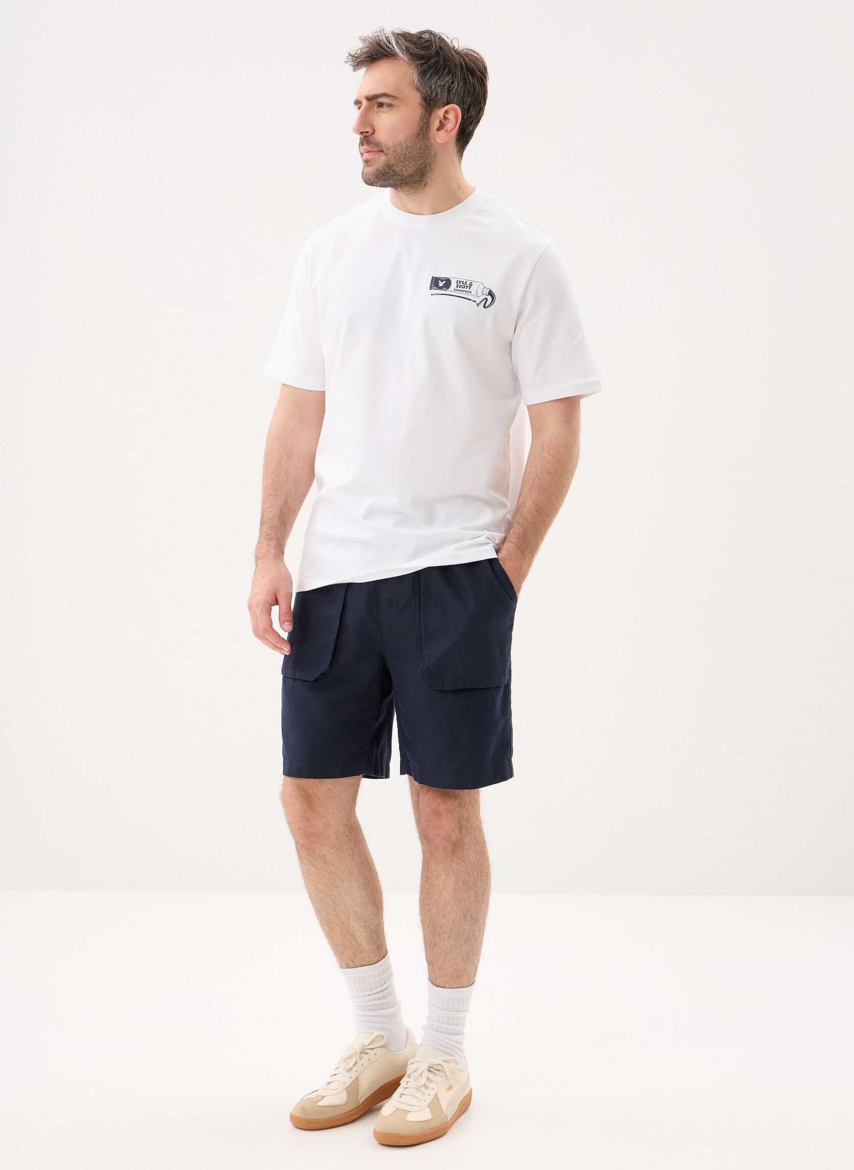Shorts Linen Short herren blau Lyle & Scott Shorts Linen Short herren blau Dark Navy