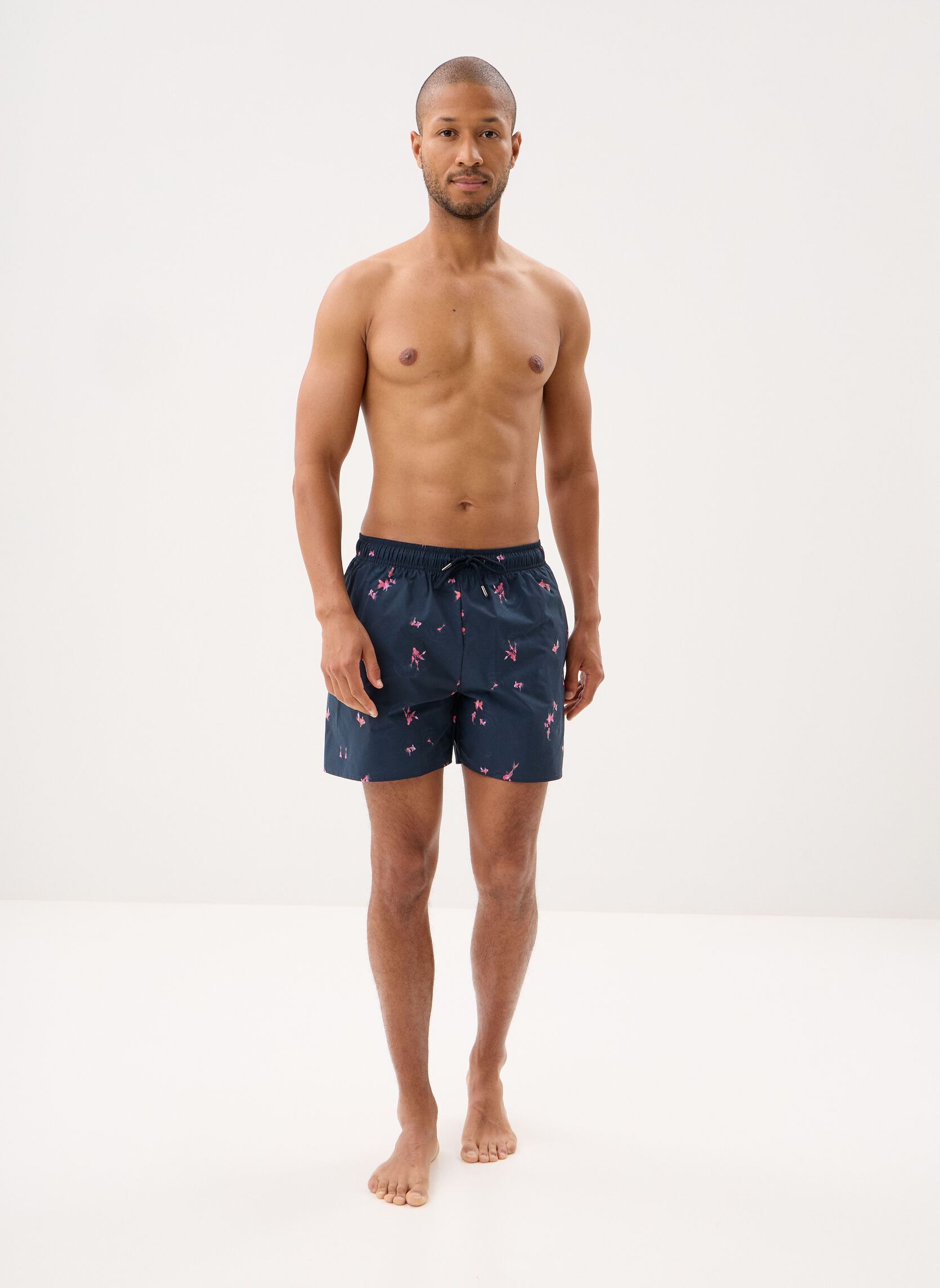 Badeshorts Goldfish Resort Swim Short herren blau Lyle & Scott Badeshorts Goldfish Resort Swim Short herren blau Dark Navy/ Hot Pink