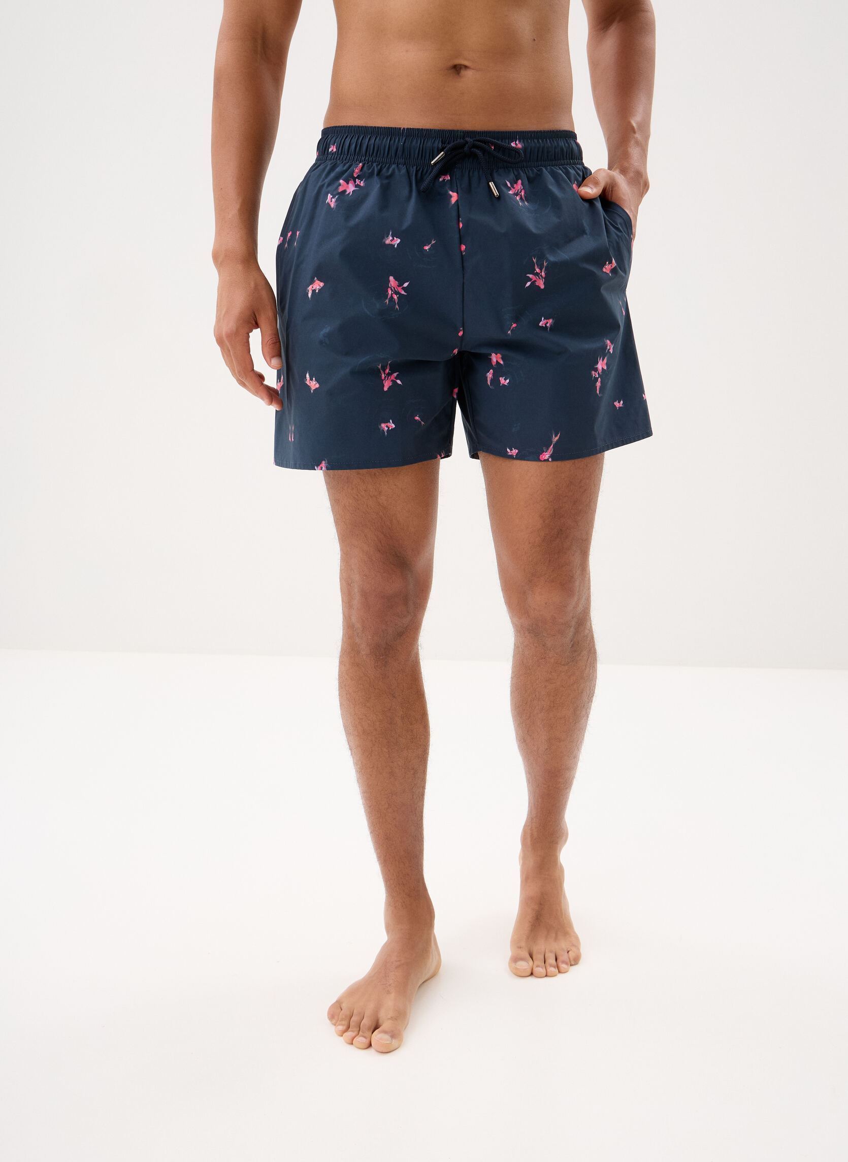 Badeshorts Goldfish Resort Swim Short herren blau Lyle & Scott Badeshorts Goldfish Resort Swim Short herren blau Dark Navy/ Hot Pink