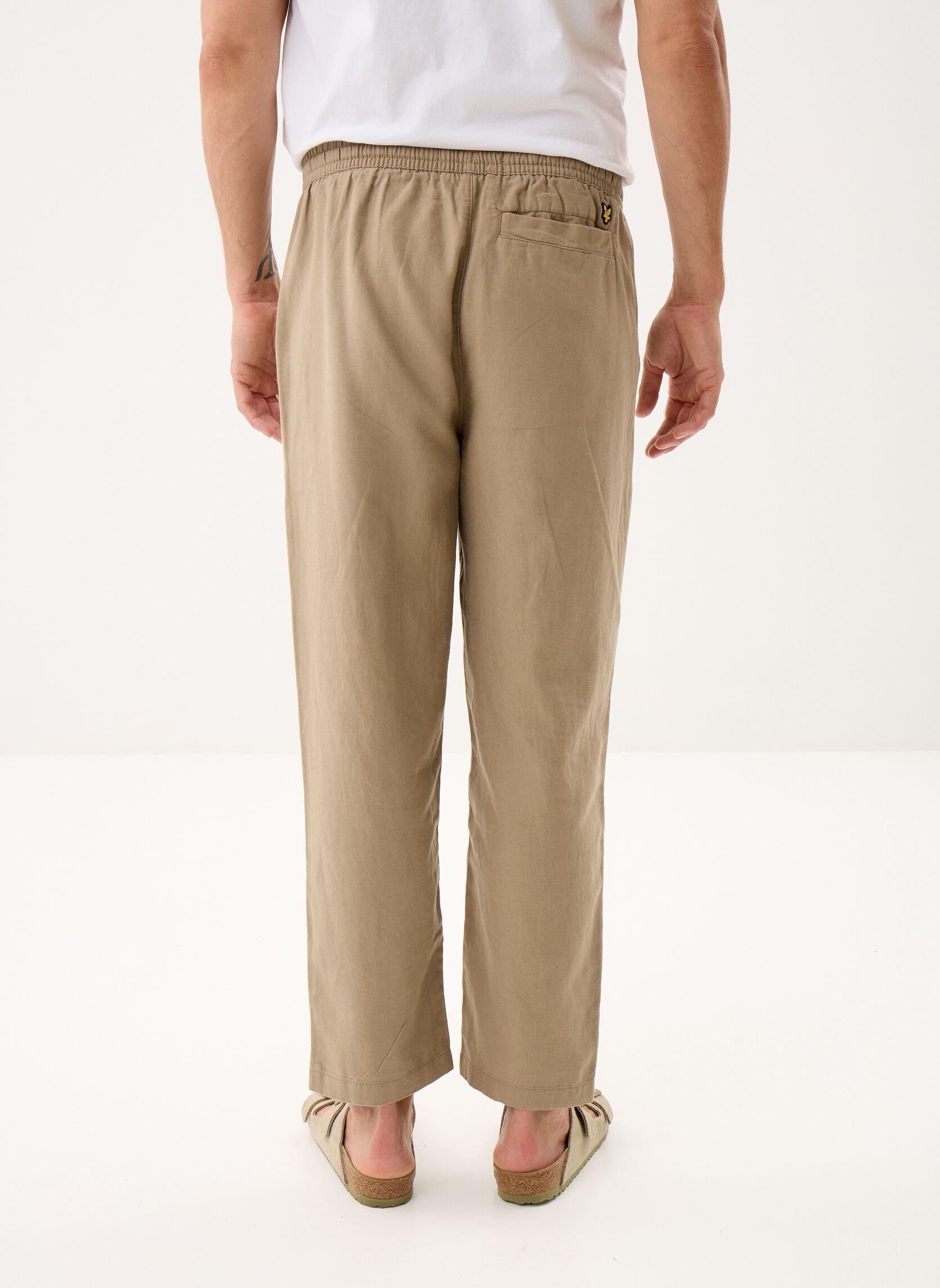 Pantalons chino Linen Trousers homme beige Lyle & Scott Pantalons chino Linen Trousers homme beige Lint