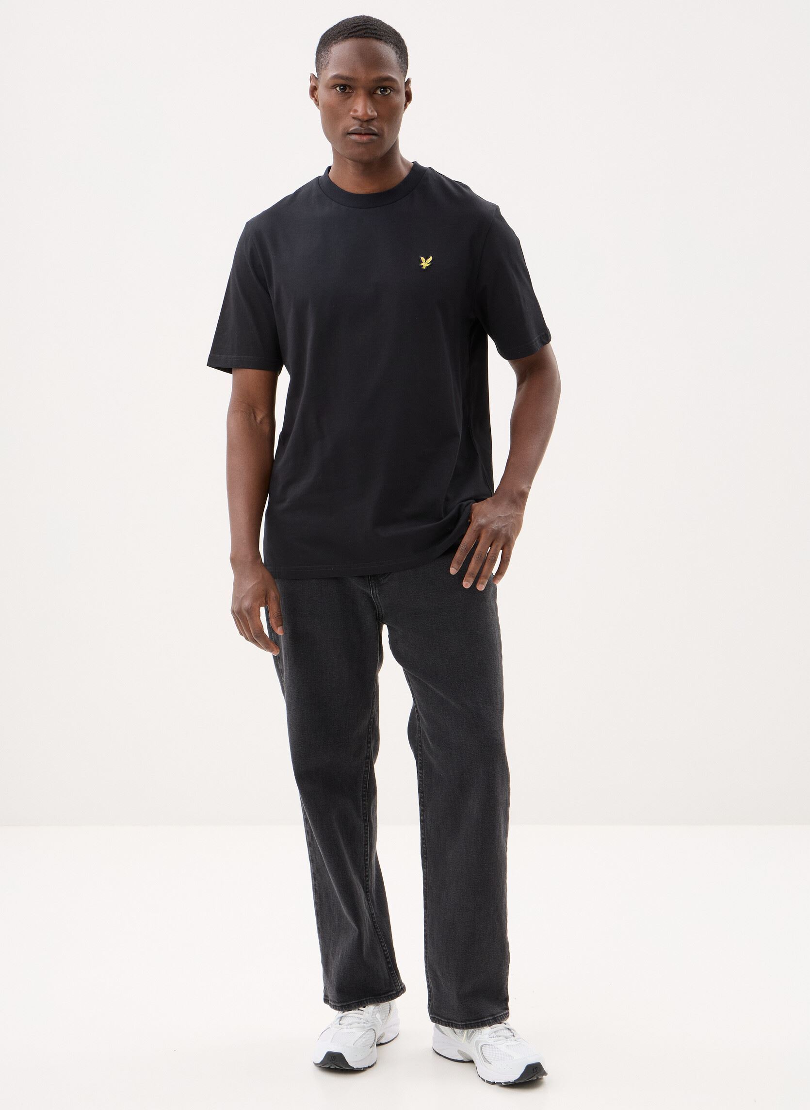 Kurzarm-T-Shirts Oversized T-Shirt herren schwarz Lyle & Scott Kurzarm-T-Shirts Oversized T-Shirt herren schwarz JET BLACK