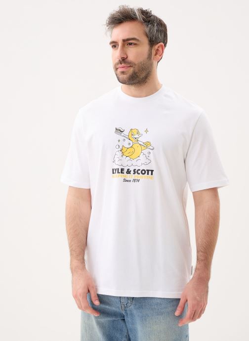 Lyle & Scott T-Shirts Rubber Duck Graphic T-Shirt herren weiß