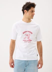 Tee-shirts manches courtes Keep Fresh Graphic T-Shirt homme blanc Lyle & Scott Tee-shirts manches courtes Keep Fresh Graphic T-Shirt homme blanc White/ Cherry Red