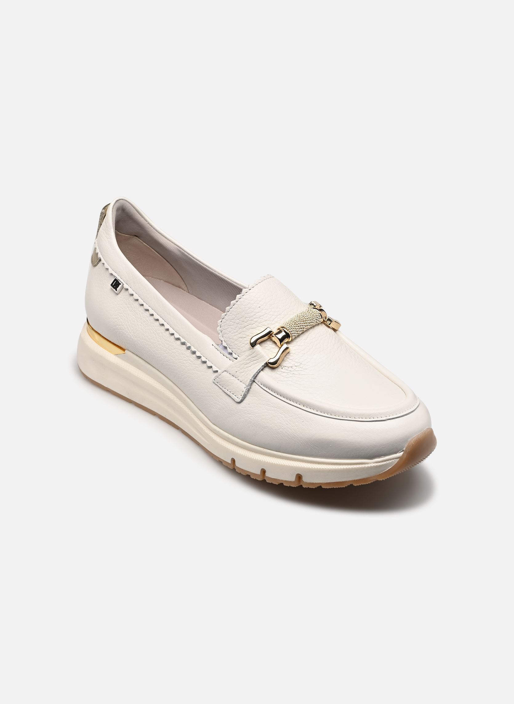 Mocassins SERENA D9655 dames wit Dorking Mocassins SERENA D9655 dames wit INDIOS+LAMINADO BLANCO + PLATI