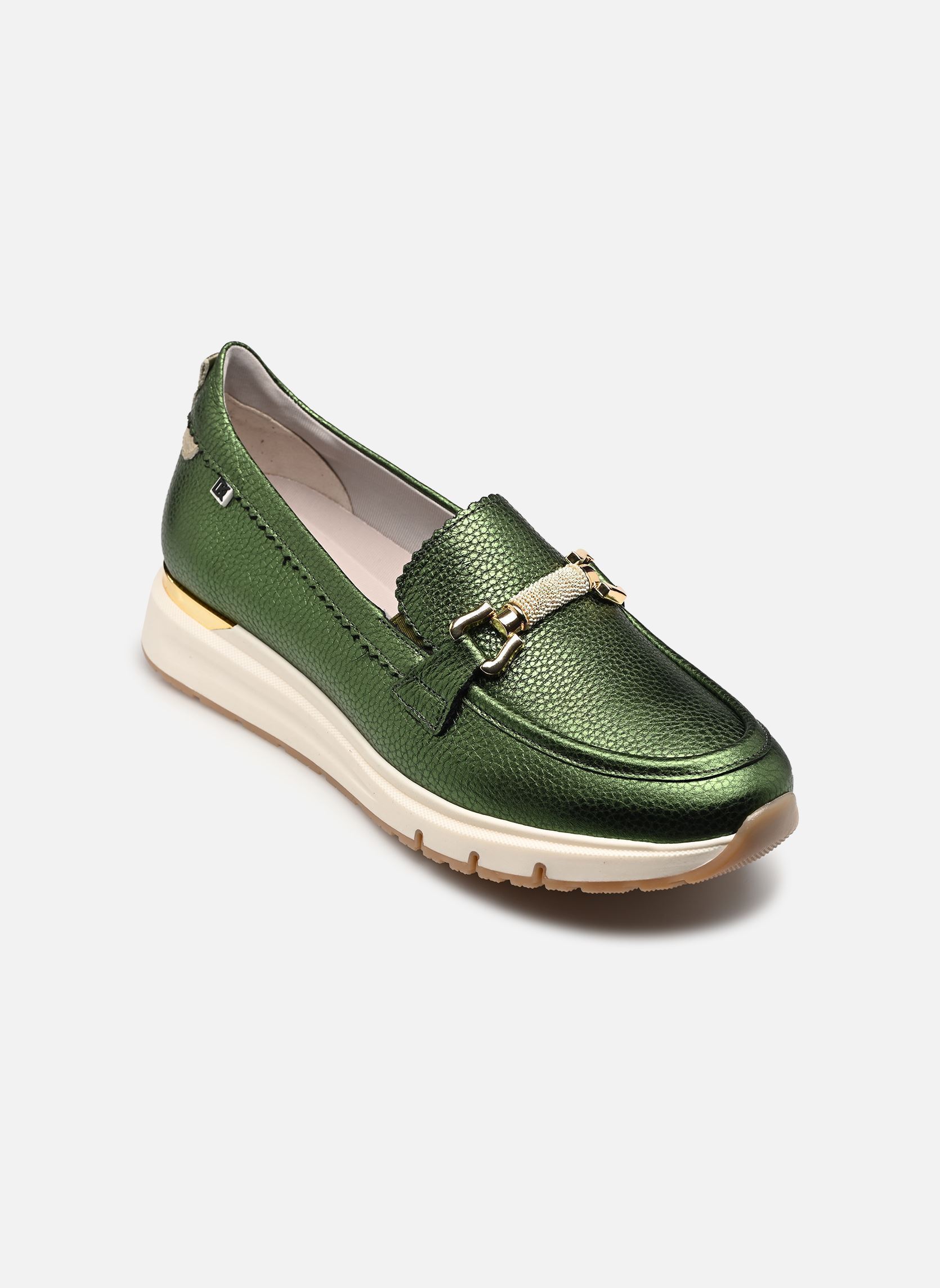 Loafer SERENA D9655 damen grün Dorking Loafer SERENA D9655 damen grün ALUMIN+LAMINADO BOSQUE + PLATI