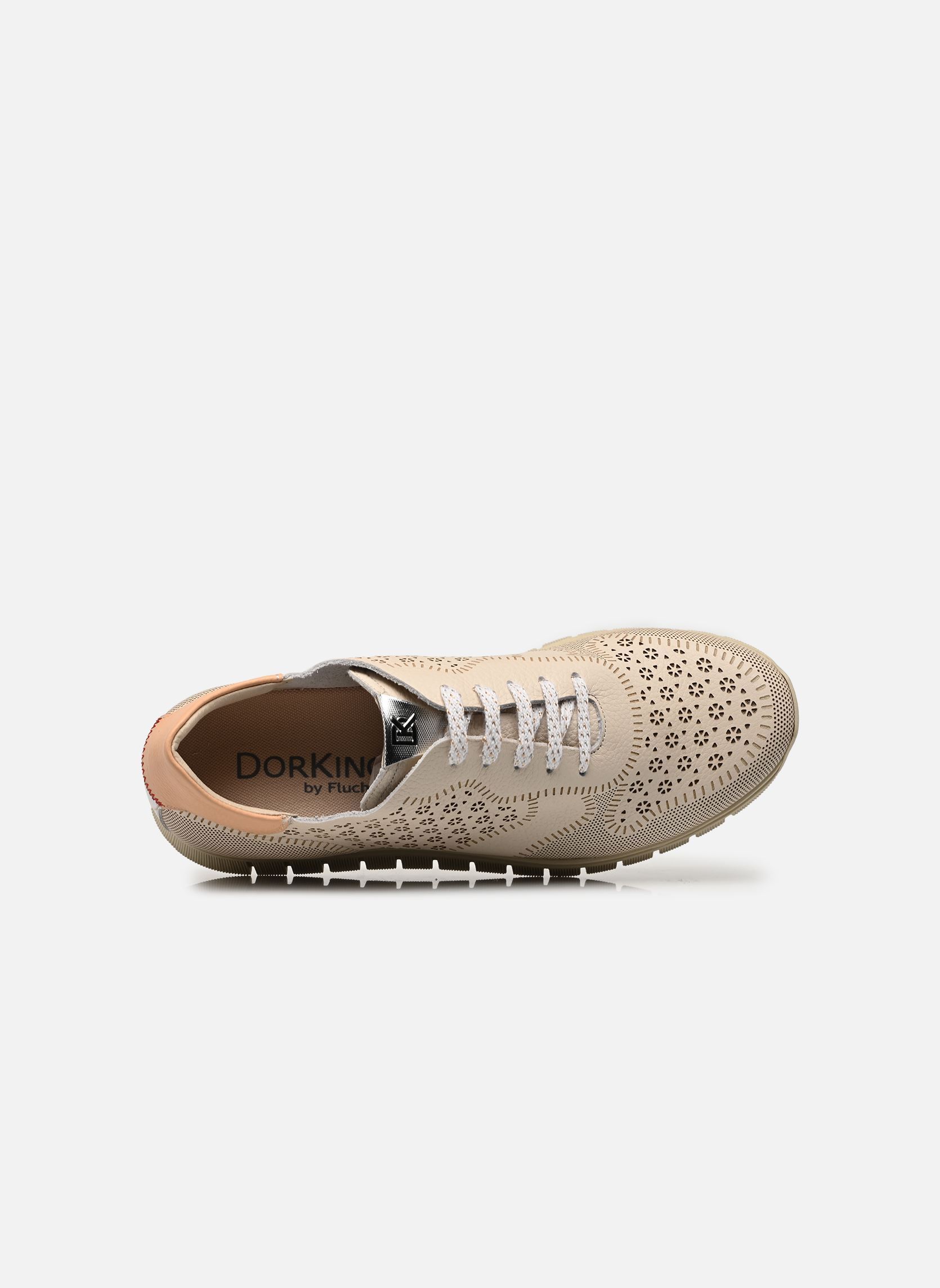 Niedrige Sneaker KLOSS D9632 damen weiß Dorking Niedrige Sneaker KLOSS D9632 damen weiß INDIO+INDIO+LAMIN RAW + FACE +