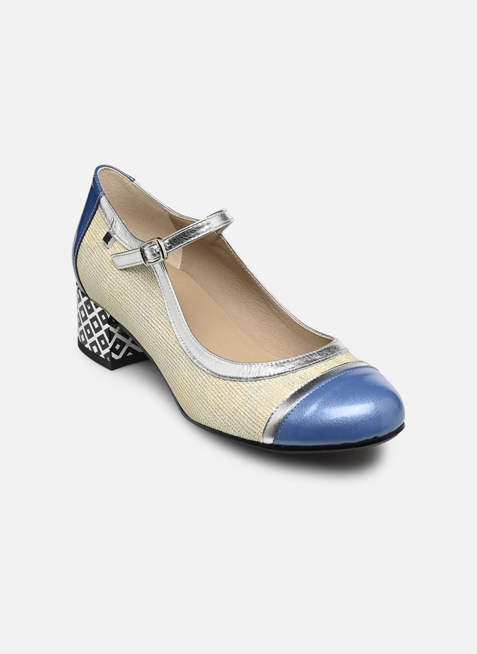 Escarpins à brides FRIDA D9528 femme bleu Dorking Escarpins à brides FRIDA D9528 femme bleu BOATER+GUADA+LAMI PERLA + JEAN