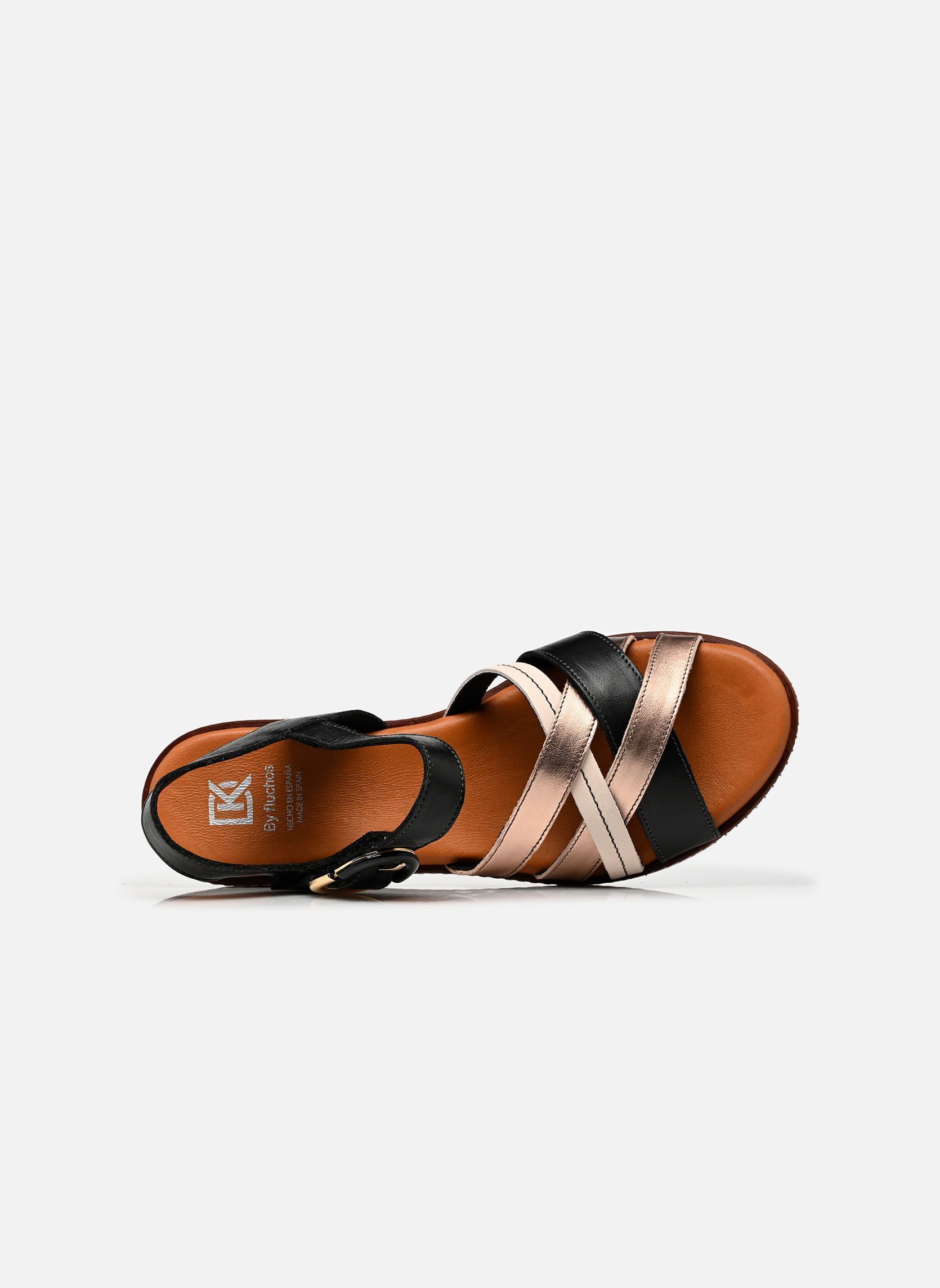 Sandales compensées et plateformes NIDO D9639 femme noir Dorking Sandales compensées et plateformes NIDO D9639 femme noir TIBET+LAMIN+TIBET NEGRO + CAVA