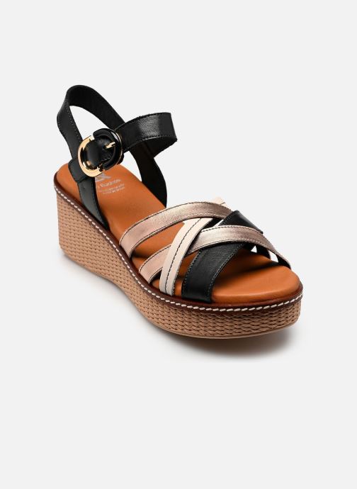 Dorking Sandales compensées et plateformes NIDO D9639 femme noir