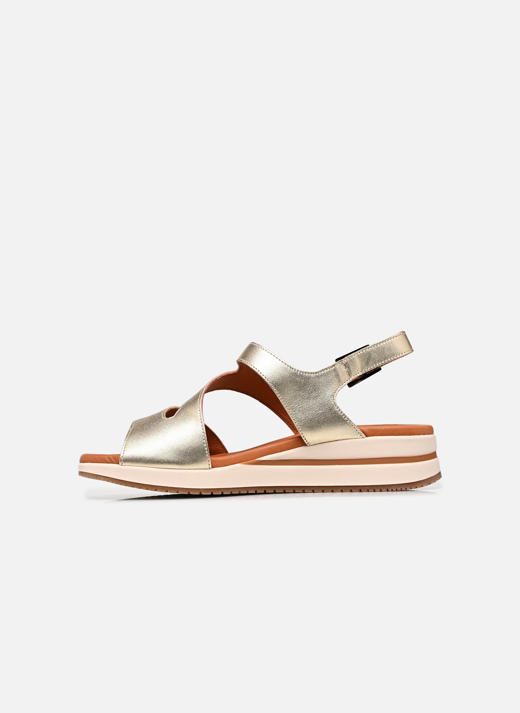 Sandali con zeppa e plateau MERLO D9688 donna oro e bronzo Dorking Sandali con zeppa e plateau MERLO D9688 donna oro e bronzo Cosmos Carrara
