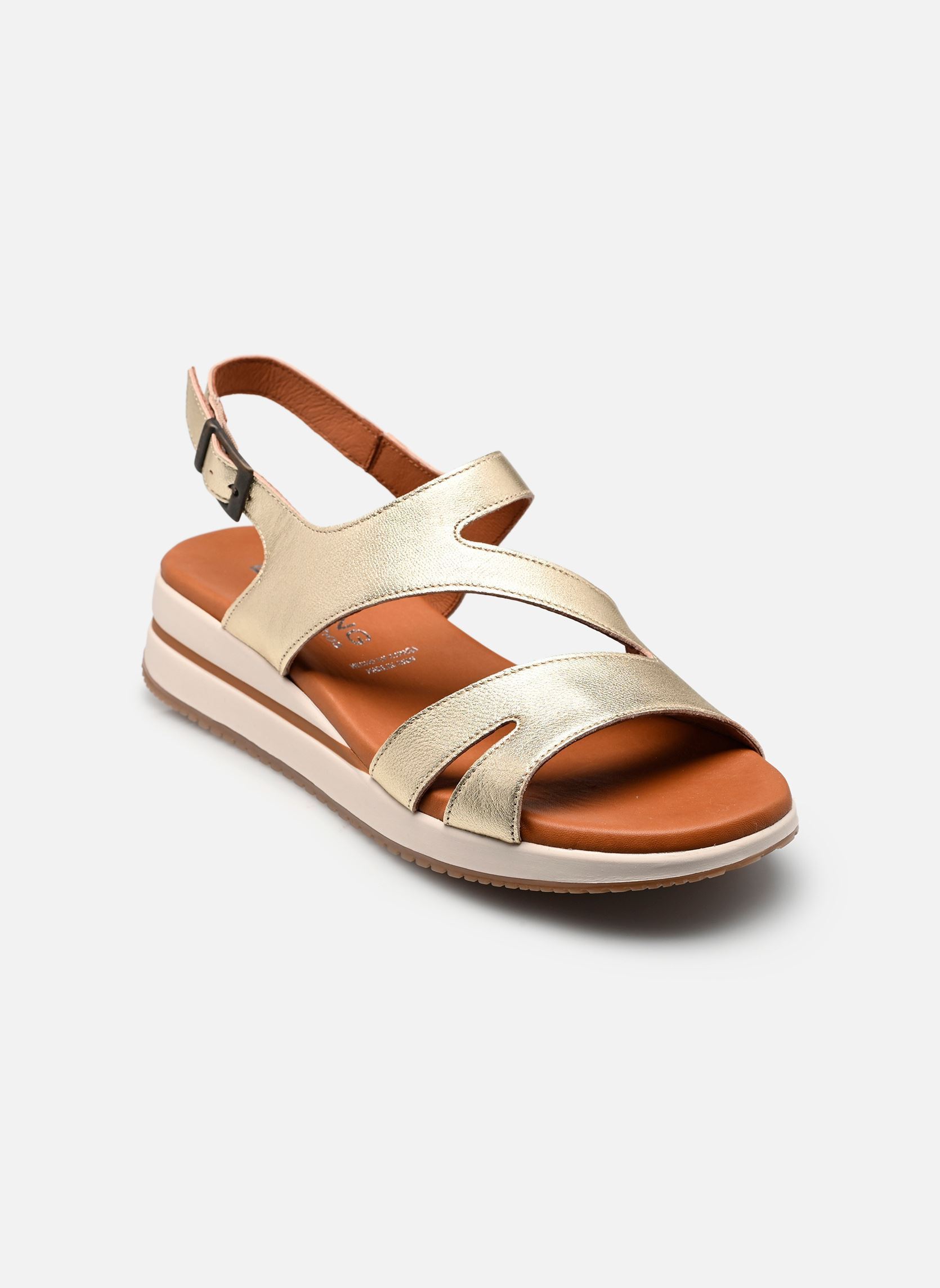 Sandali con zeppa e plateau MERLO D9688 donna oro e bronzo Dorking Sandali con zeppa e plateau MERLO D9688 donna oro e bronzo Cosmos Carrara