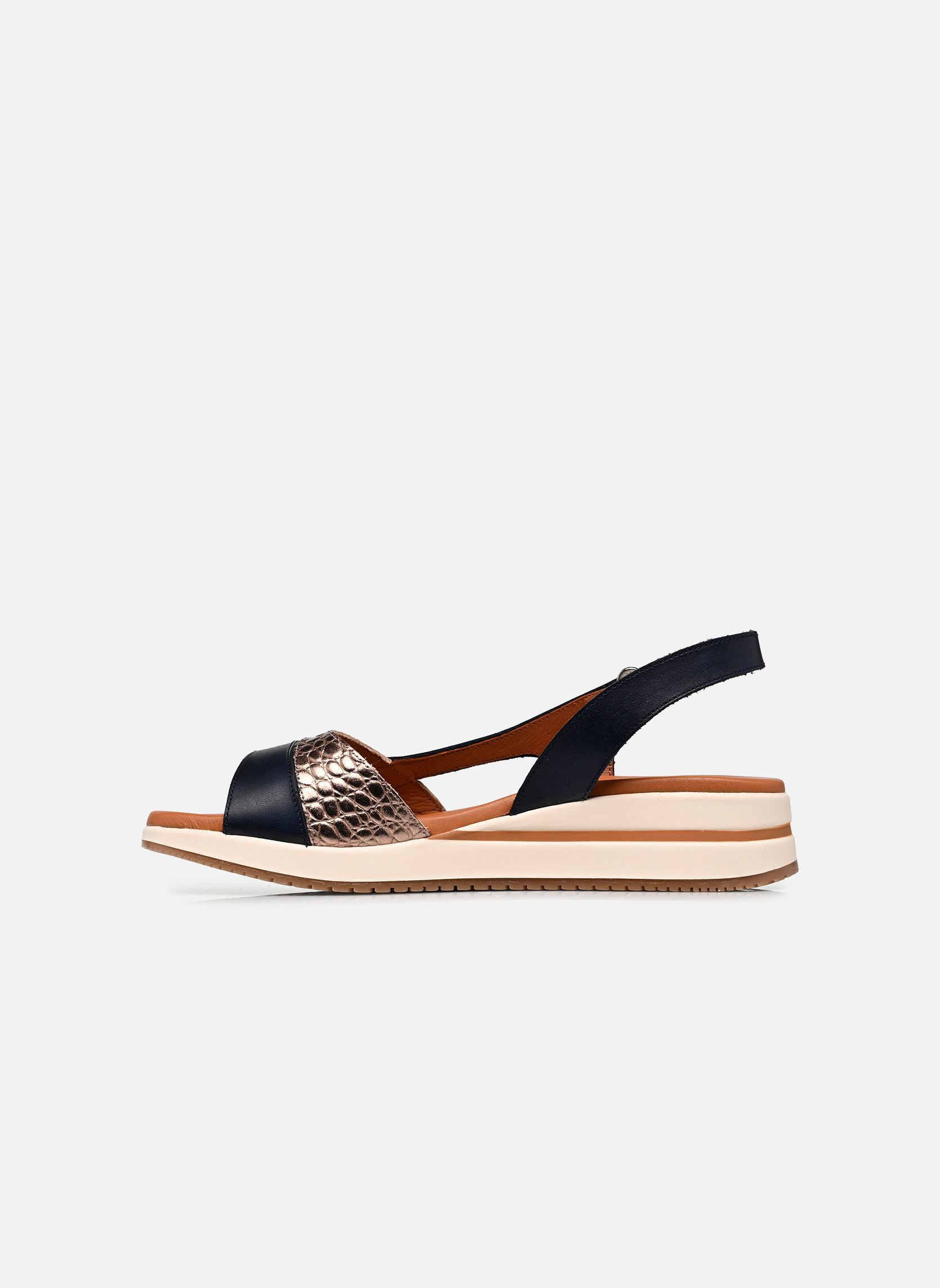 Sandales compensées et plateformes MERLO D9689 femme bleu Dorking Sandales compensées et plateformes MERLO D9689 femme bleu TEXAS+TEXAS MARINO + CAVA