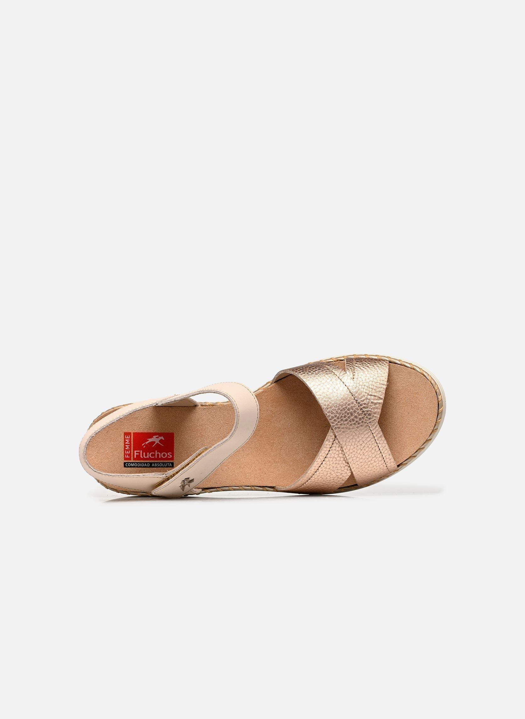 Sandales compensées et plateformes LEZA F2139 femme or et bronze Fluchos Sandales compensées et plateformes LEZA F2139 femme or et bronze ALUMIN PLATINO+COM.4