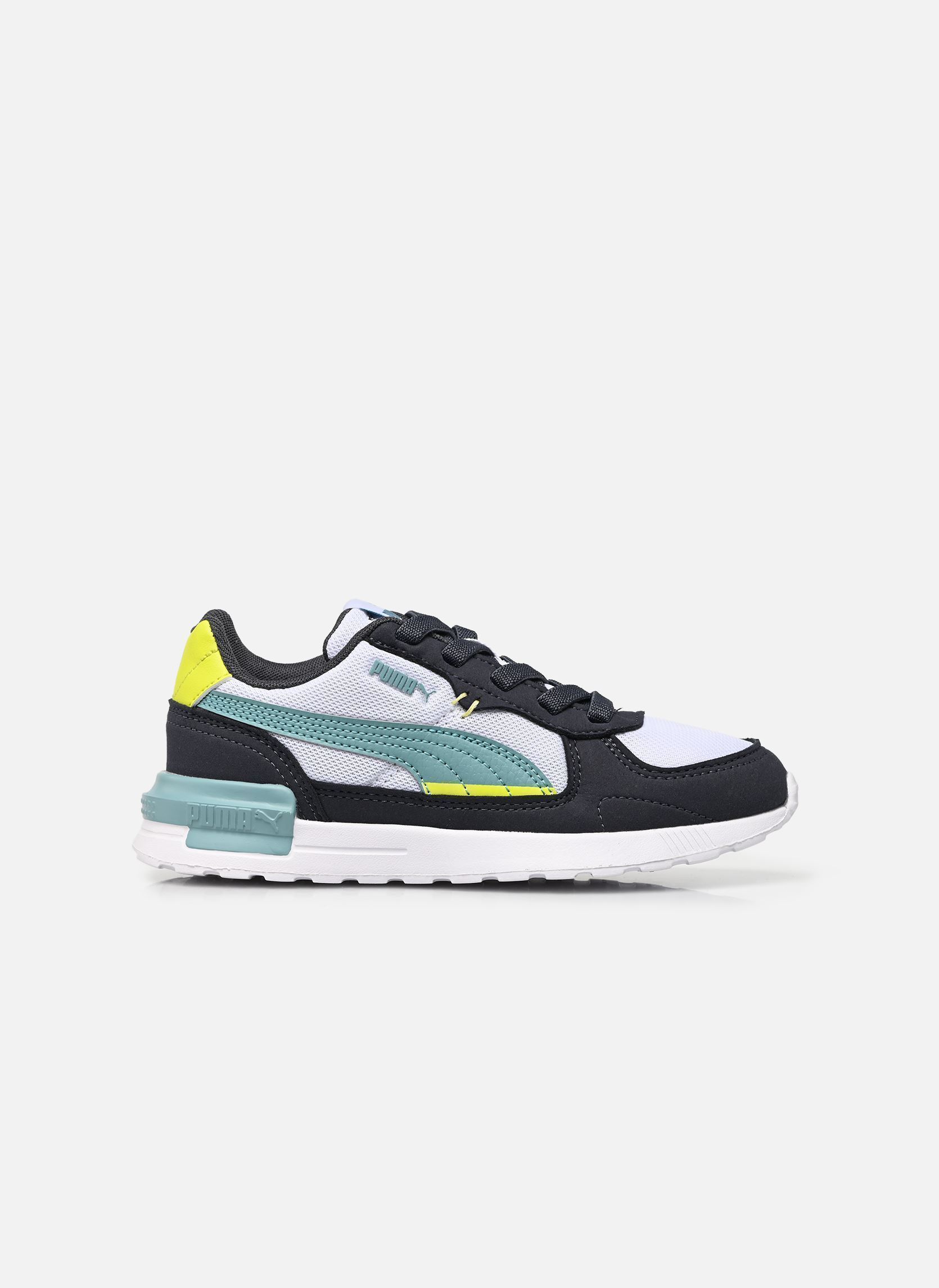 Baskets basses Graviton AC PS garçon multicolore Puma Baskets basses Graviton AC PS garçon multicolore PUMA WHITE-BALTIC SEA BLUE-STR