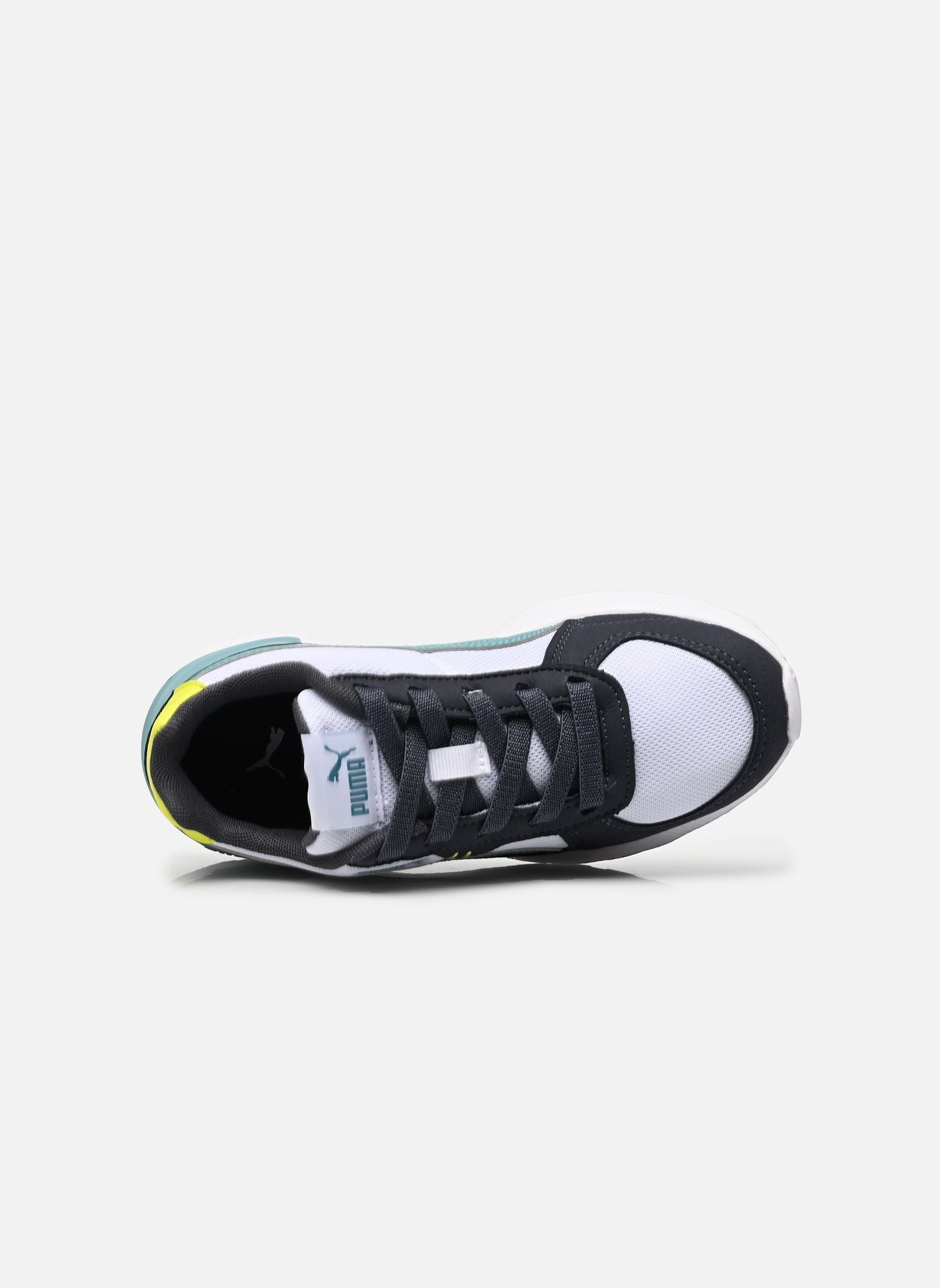 Baskets basses Graviton AC PS garçon multicolore Puma Baskets basses Graviton AC PS garçon multicolore PUMA WHITE-BALTIC SEA BLUE-STR