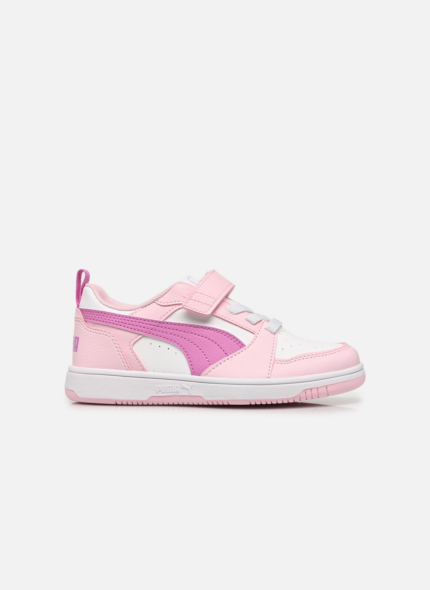 Baskets Puma Rebound V6 Lo A fille rose Puma Baskets Puma Rebound V6 Lo A fille rose PEARL PINK-MAUVE POP-PUMA WHIT