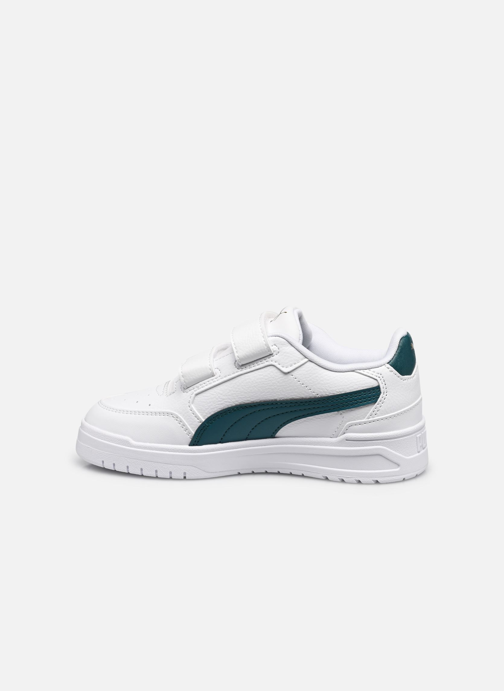 Baskets Shuffle Downtown Lo garçon blanc Puma Baskets Shuffle Downtown Lo garçon blanc PUMA WHITE-EMERALD ICE-PUMA GO