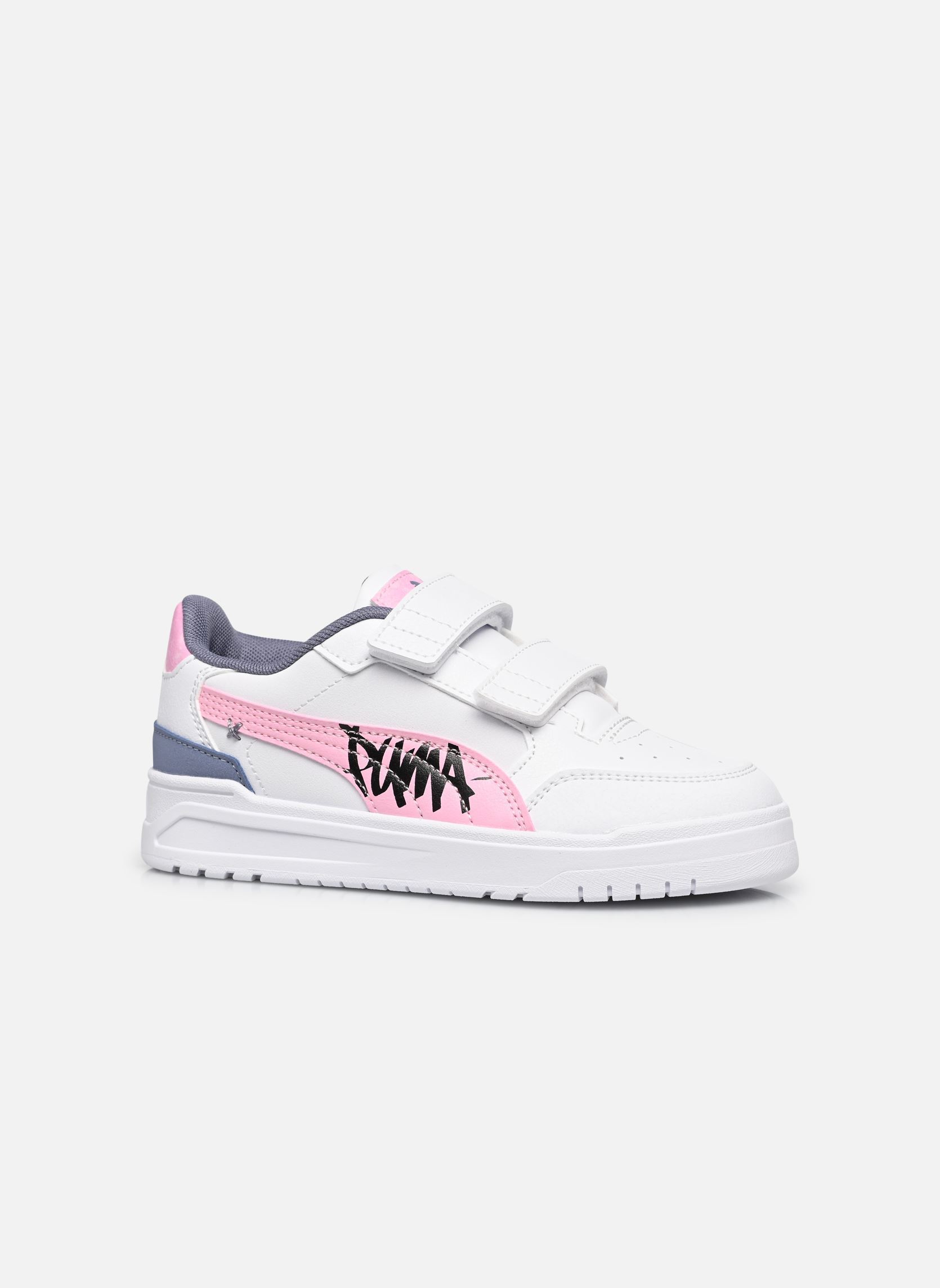 Baskets Shuffle Downtown Lo fille blanc Puma Baskets Shuffle Downtown Lo fille blanc PUMA WHITE-PINK SHIMMER-PUMA B