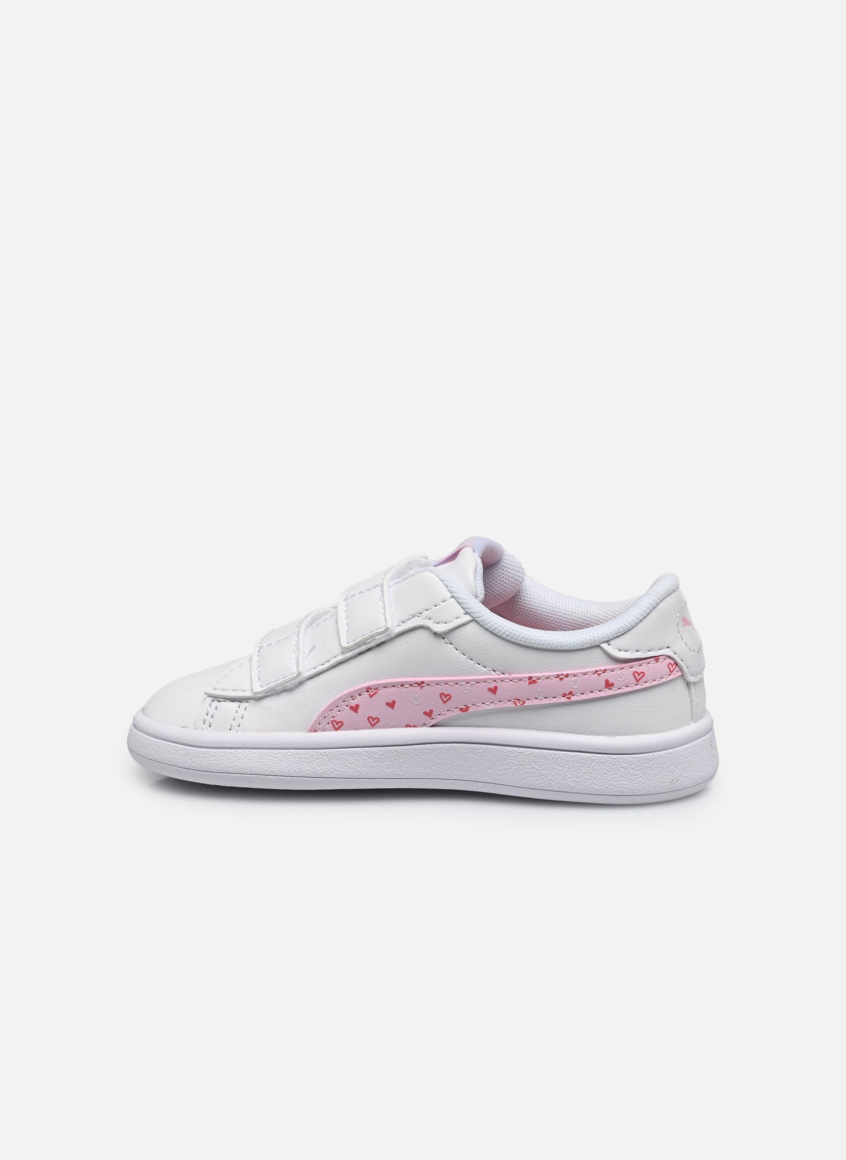 Baskets Puma Smash 3.0 Heart fille blanc Puma Baskets Puma Smash 3.0 Heart fille blanc PUMA WHITE-PEARL PINK