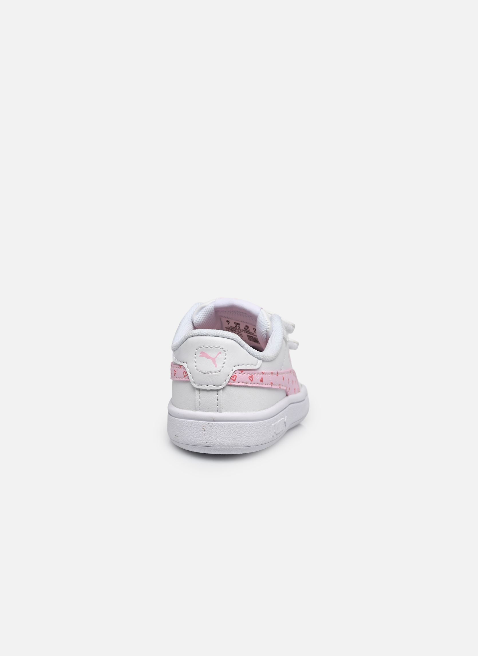 Baskets Puma Smash 3.0 Heart fille blanc Puma Baskets Puma Smash 3.0 Heart fille blanc PUMA WHITE-PEARL PINK