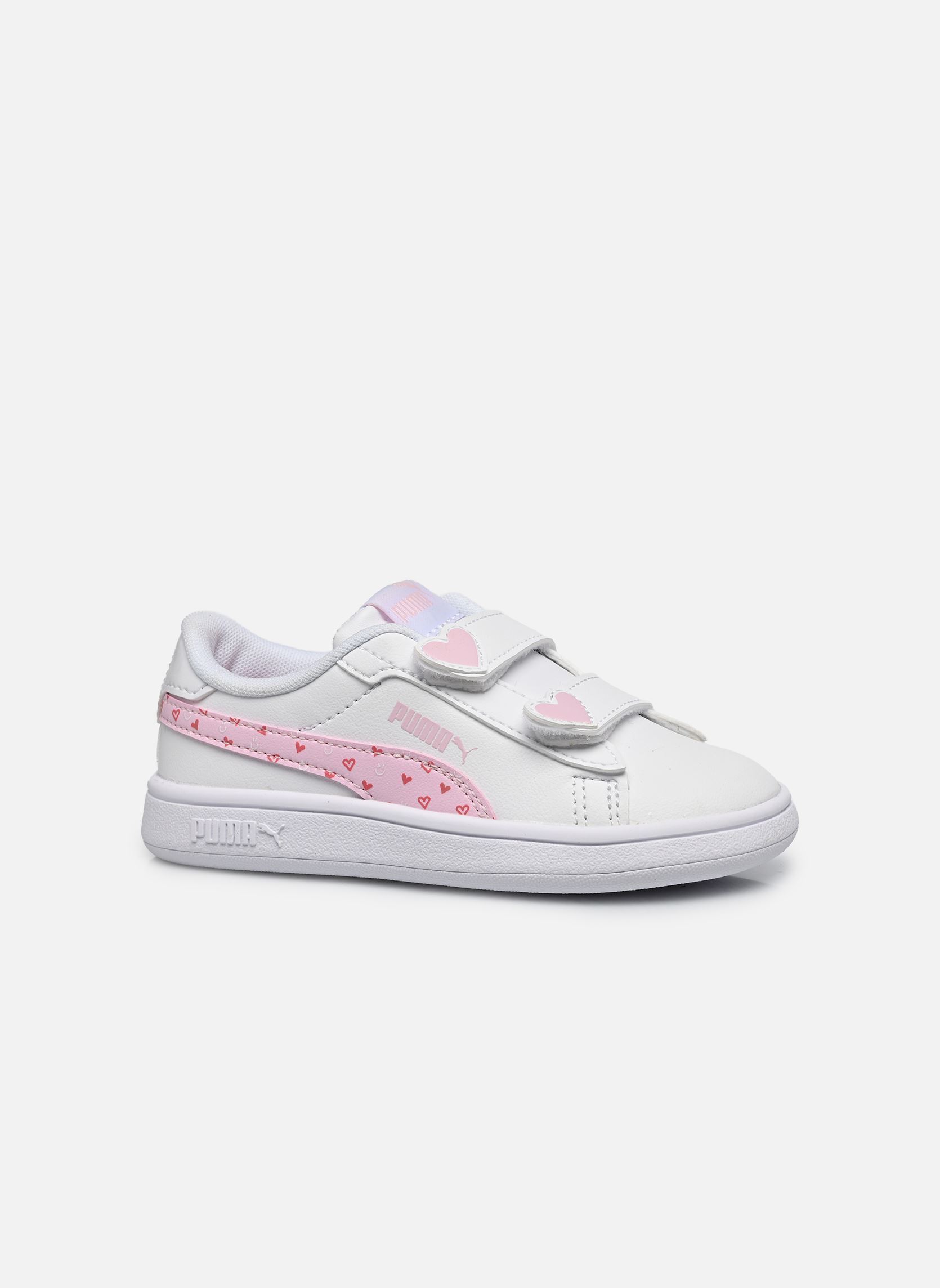 Baskets Puma Smash 3.0 Heart fille blanc Puma Baskets Puma Smash 3.0 Heart fille blanc PUMA WHITE-PEARL PINK