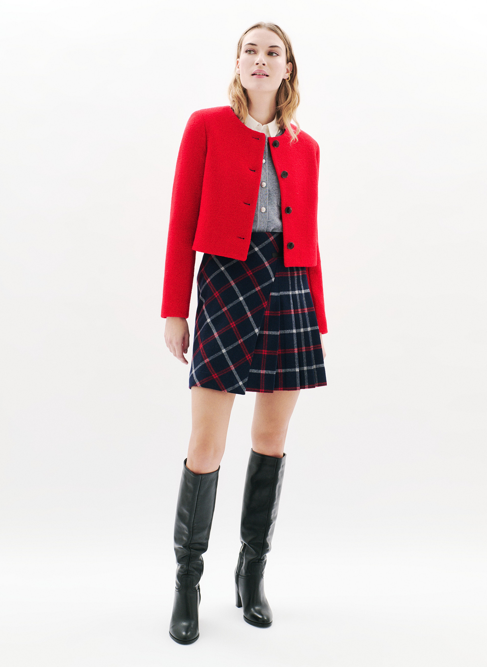 Vestes de costume 252V-VALMONTLAINE femme rouge Caroll Vestes de costume 252V-VALMONTLAINE femme rouge Rouge