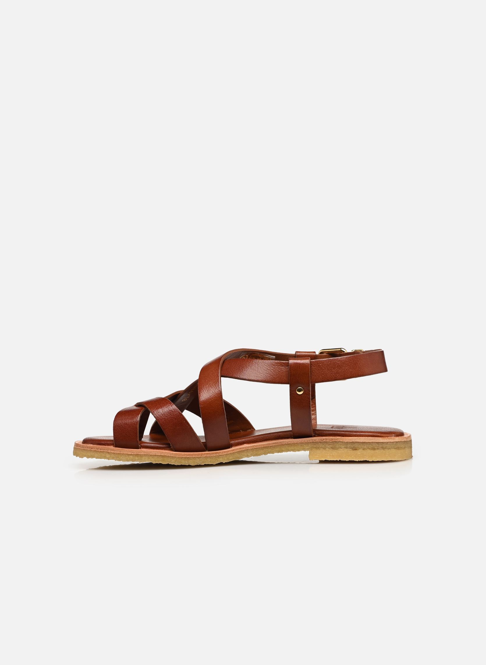 Flache Sandalen T8012 damen braun Billi Bi Flache Sandalen T8012 damen braun T.moro calf