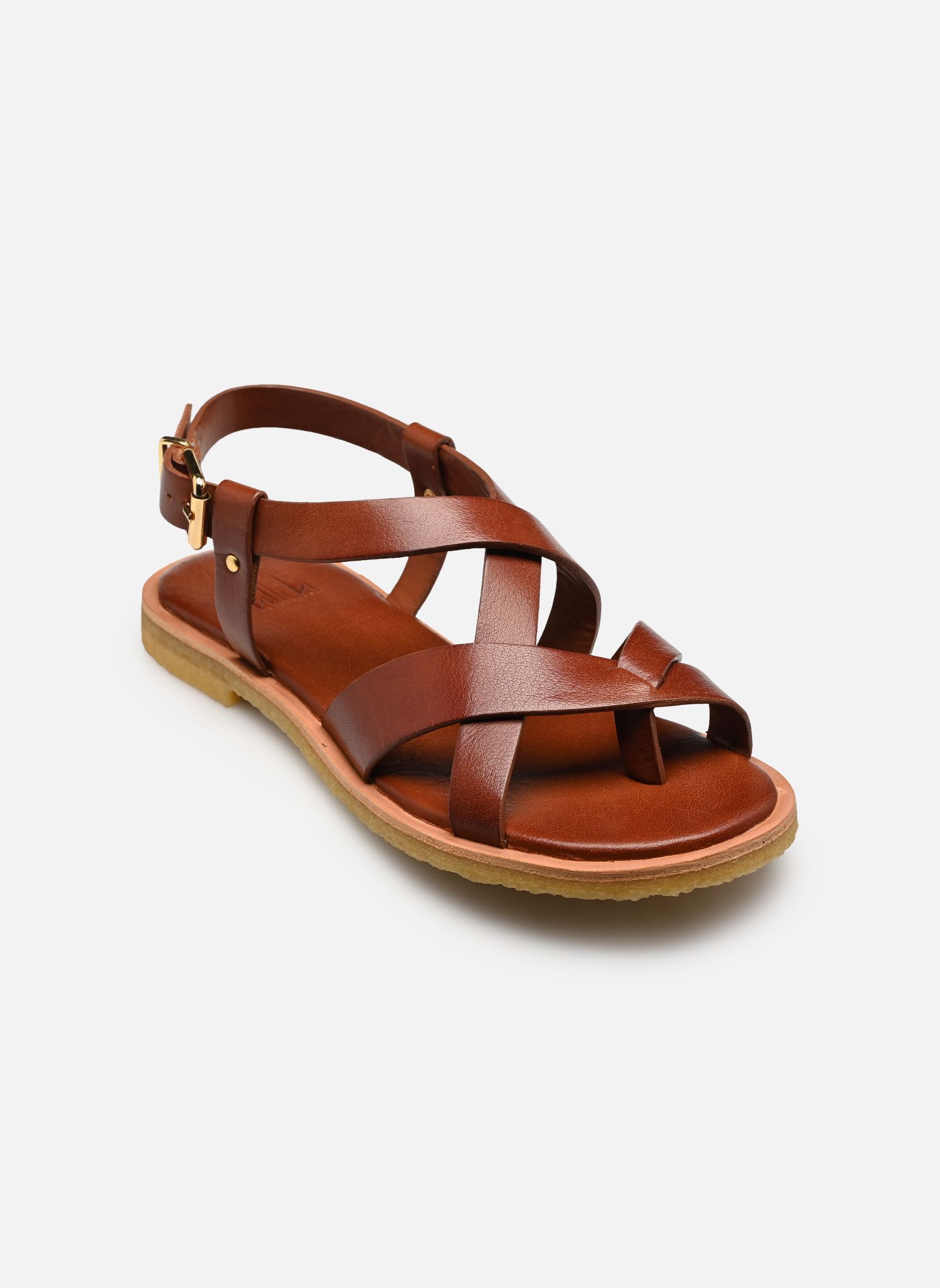 Flache Sandalen T8012 damen braun Billi Bi Flache Sandalen T8012 damen braun T.moro calf