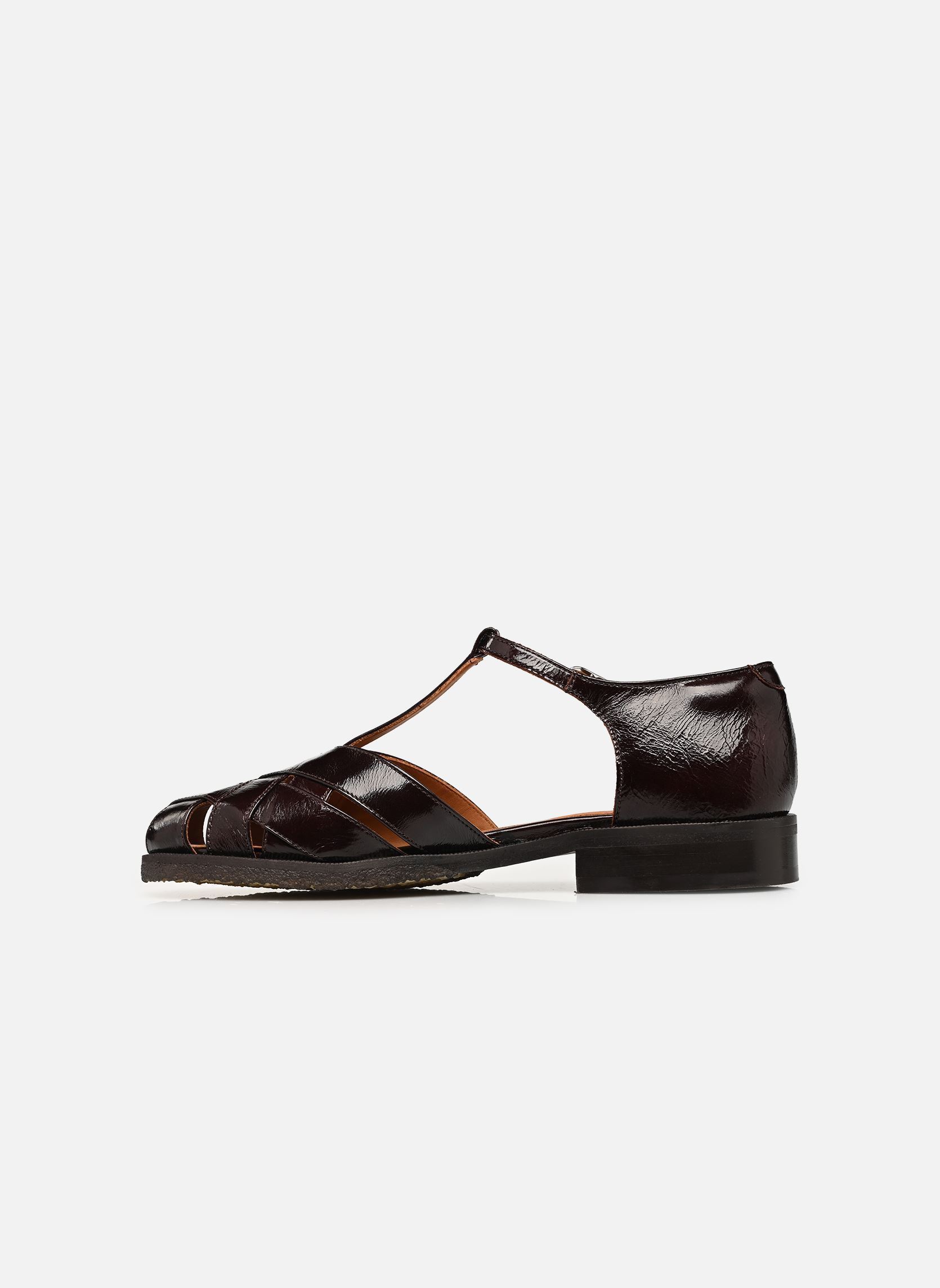 Platte sandalen A9683 dames bruin Billi Bi Platte sandalen A9683 dames bruin Mogano naplack