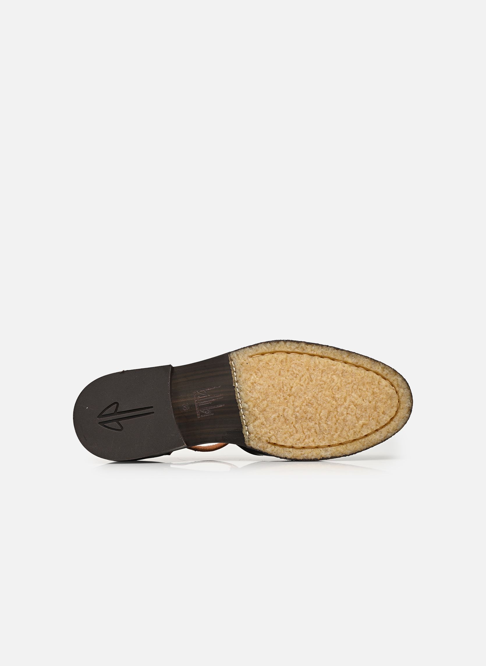 Platte sandalen A9683 dames bruin Billi Bi Platte sandalen A9683 dames bruin Mogano naplack