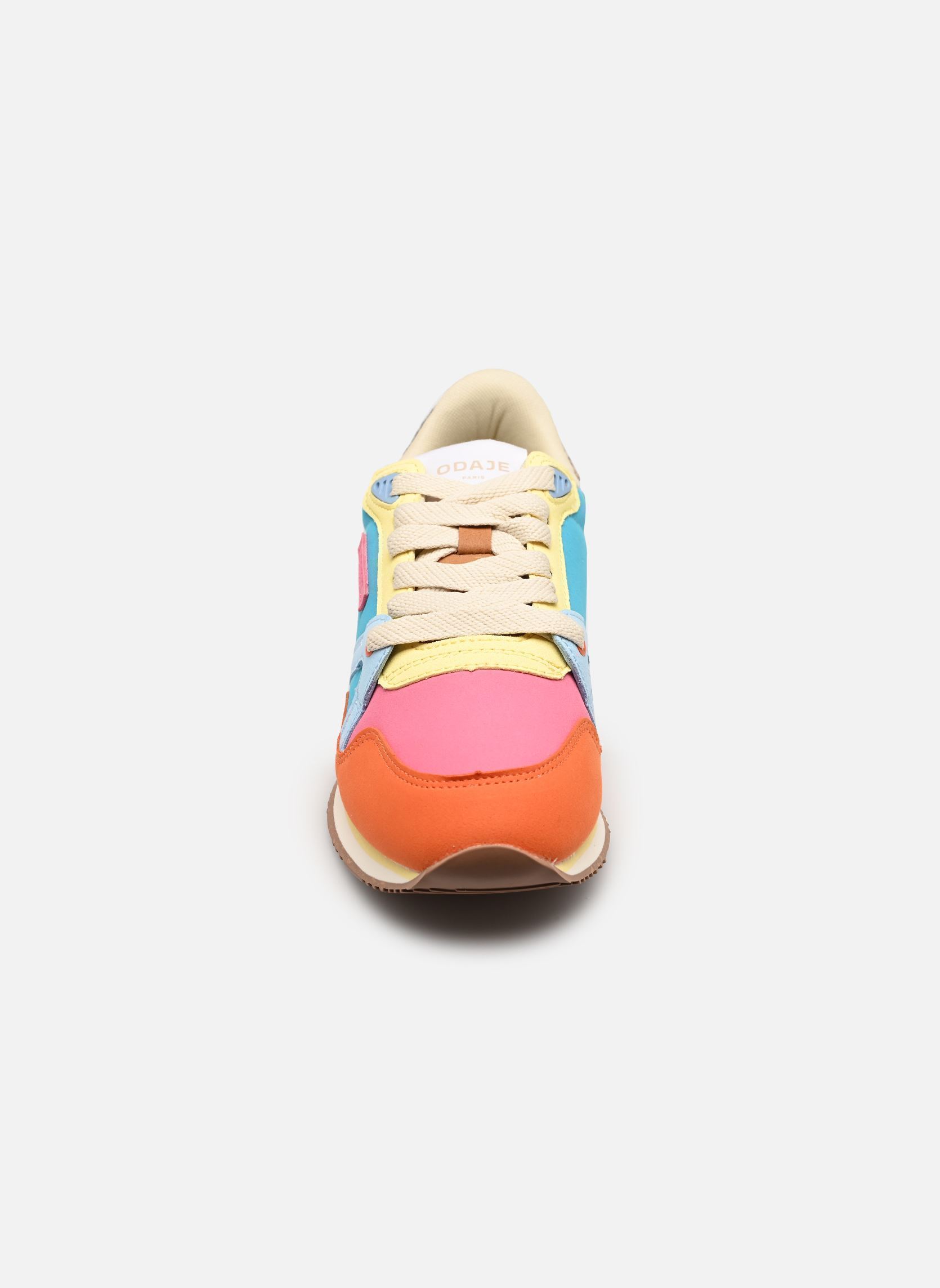 Baskets ANDREE femme multicolore Odaje Baskets ANDREE femme multicolore Orange rose citron