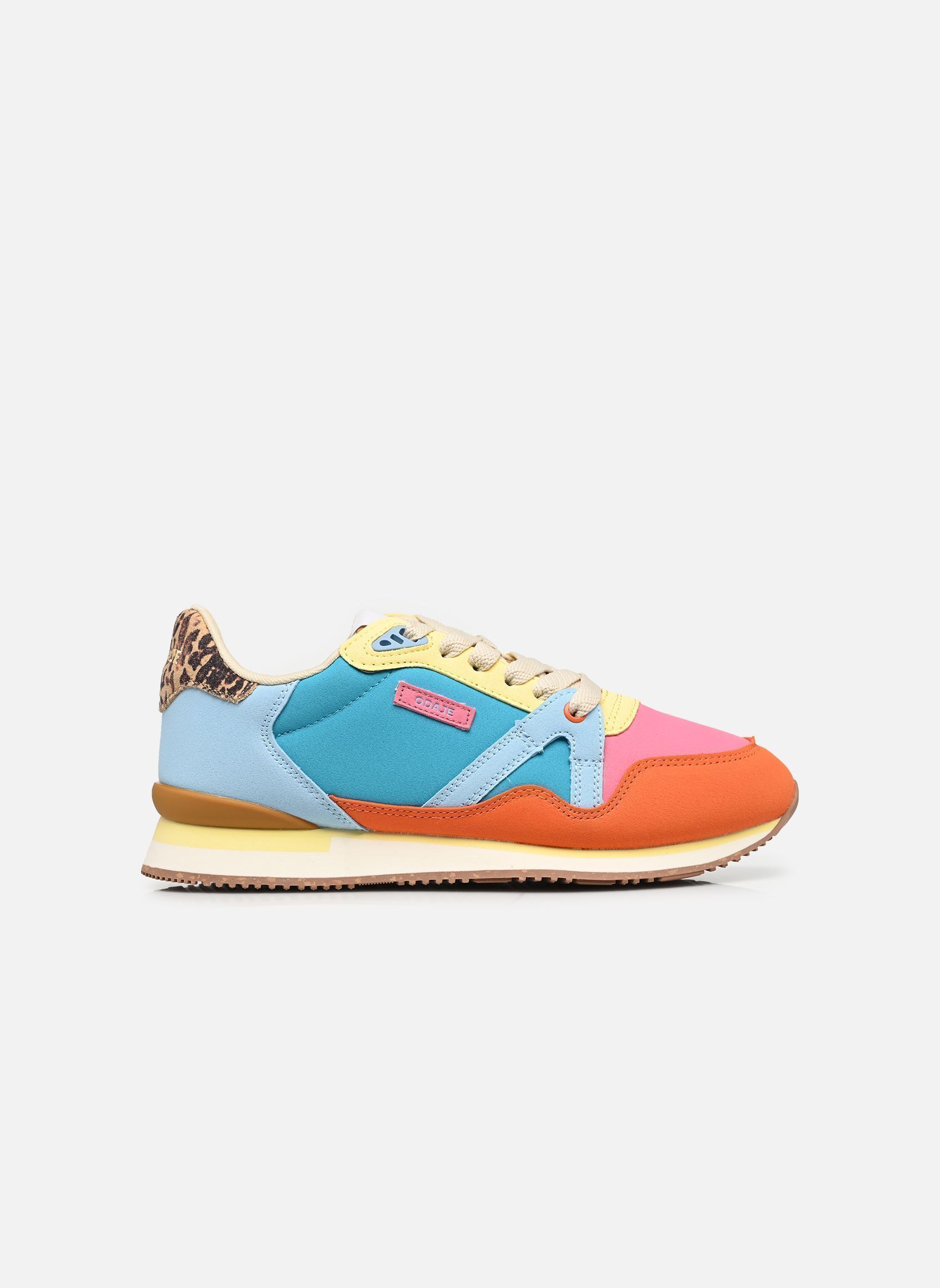 Baskets ANDREE femme multicolore Odaje Baskets ANDREE femme multicolore Orange rose citron
