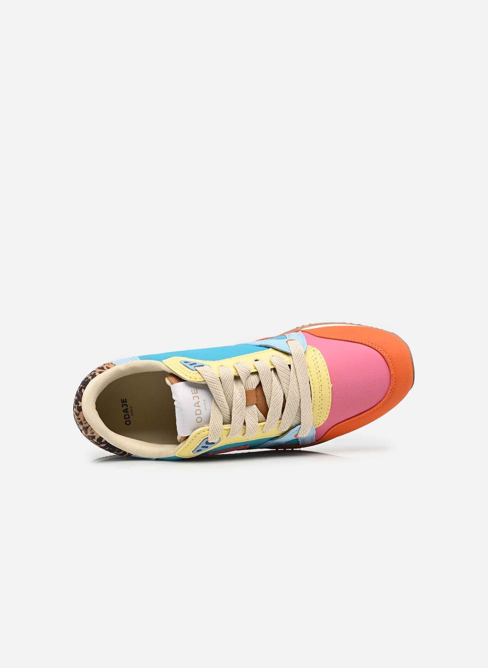 Baskets ANDREE femme multicolore Odaje Baskets ANDREE femme multicolore Orange rose citron