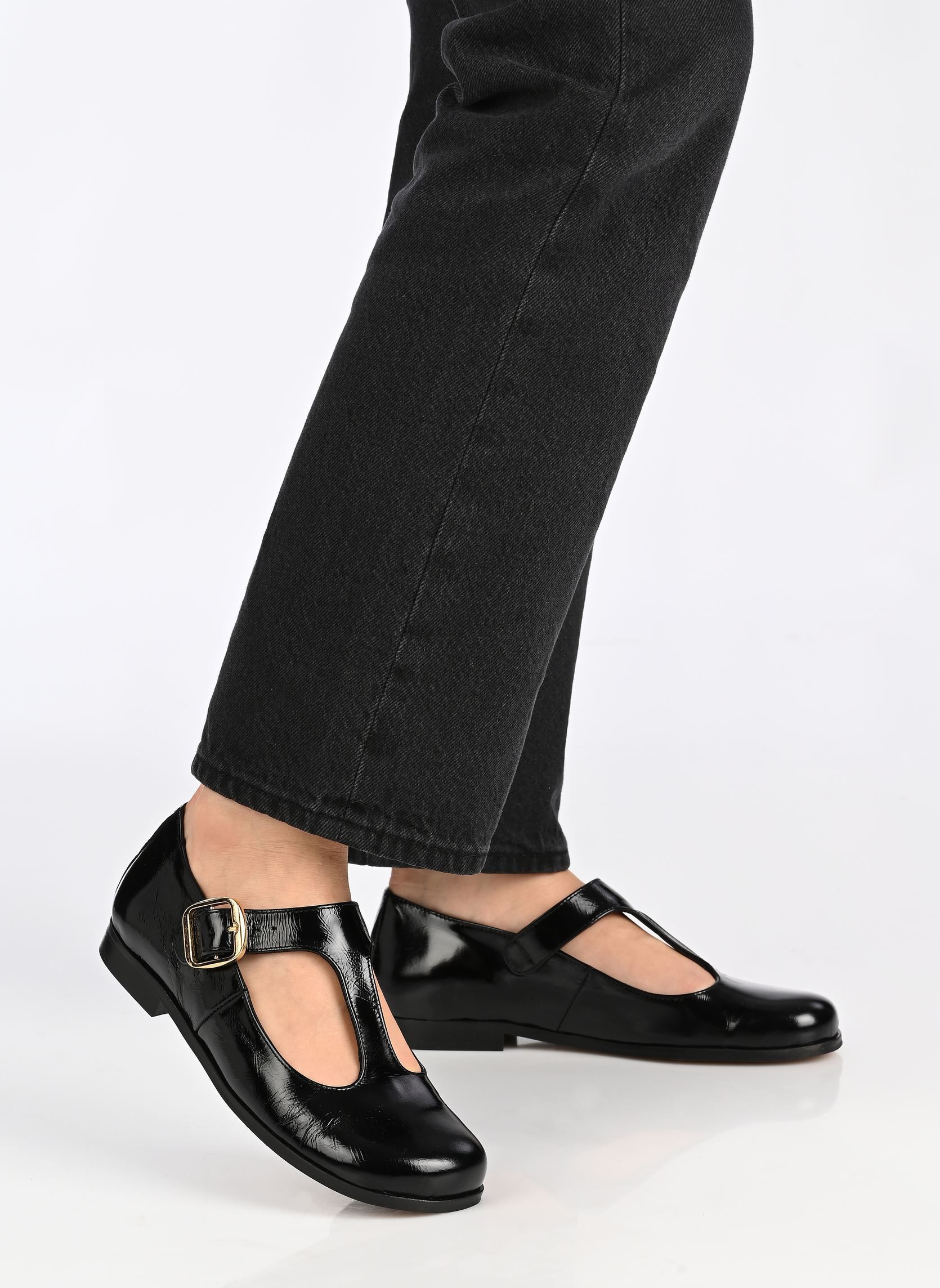 Babys OPAL damen schwarz Odaje Babys OPAL damen schwarz Cuir Plissé Noir