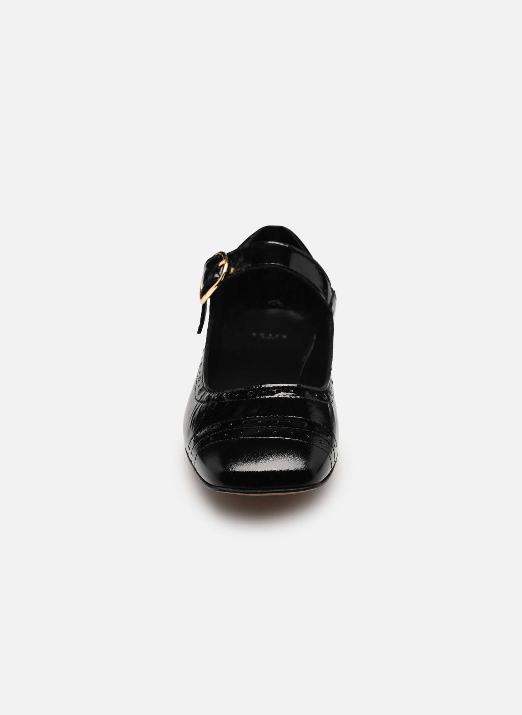 Klassische Ballerinas LALI damen schwarz Odaje Klassische Ballerinas LALI damen schwarz Cuir plissé verni noir